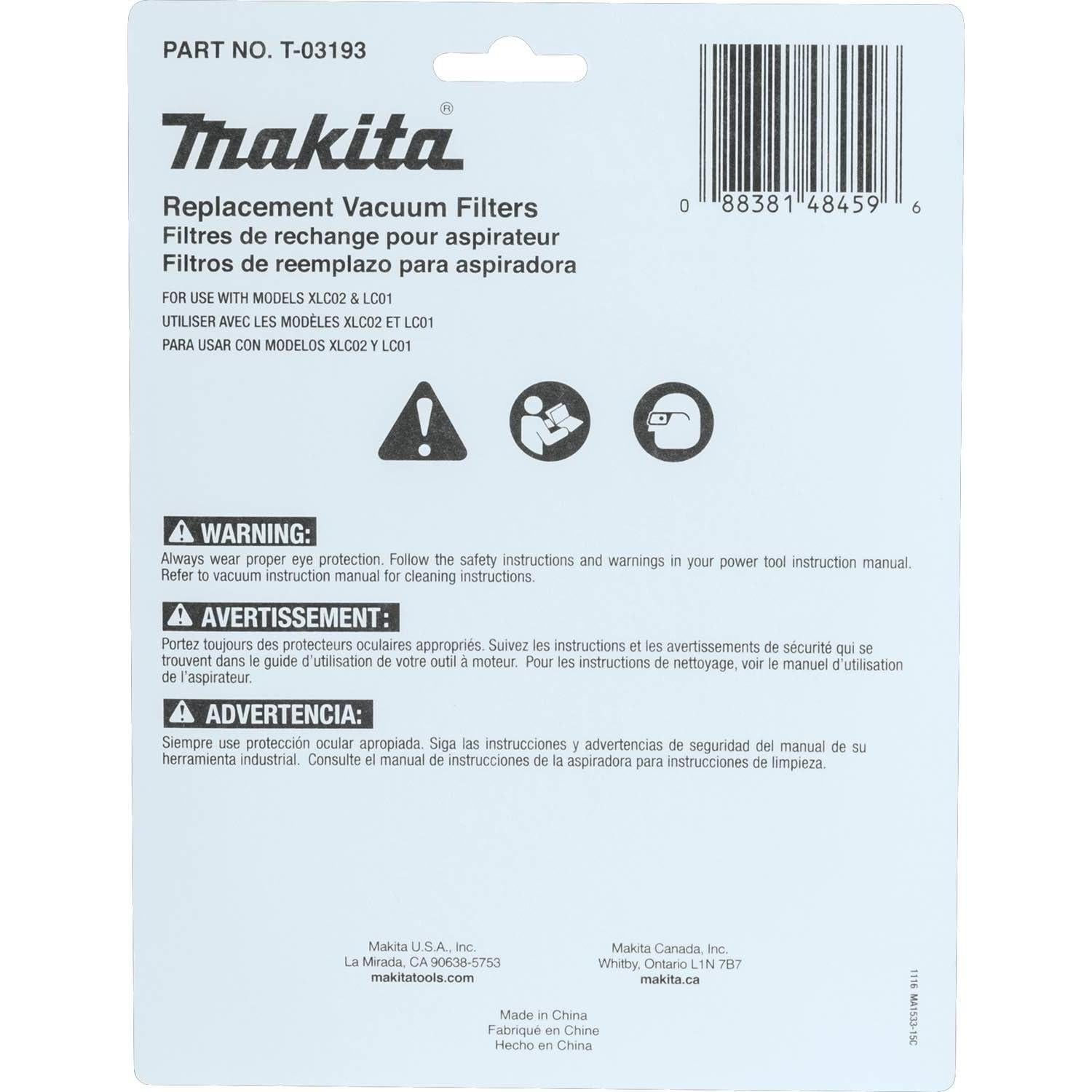 Filtro de Tela Makita T-03193 para Aspiradora Inalámbrica
