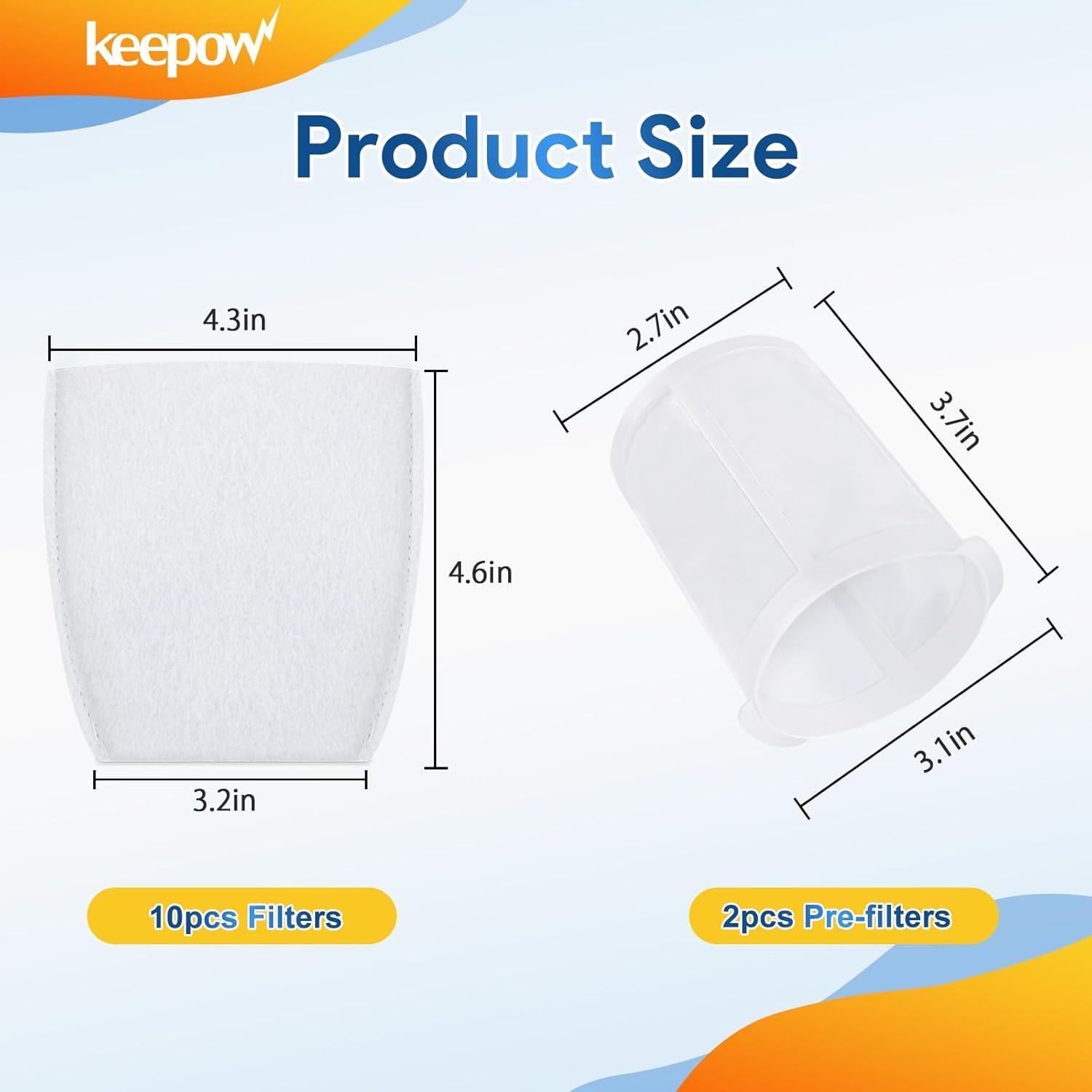 Filtros de Vacío KEEPOW para Makita 10+2 Reutilizables