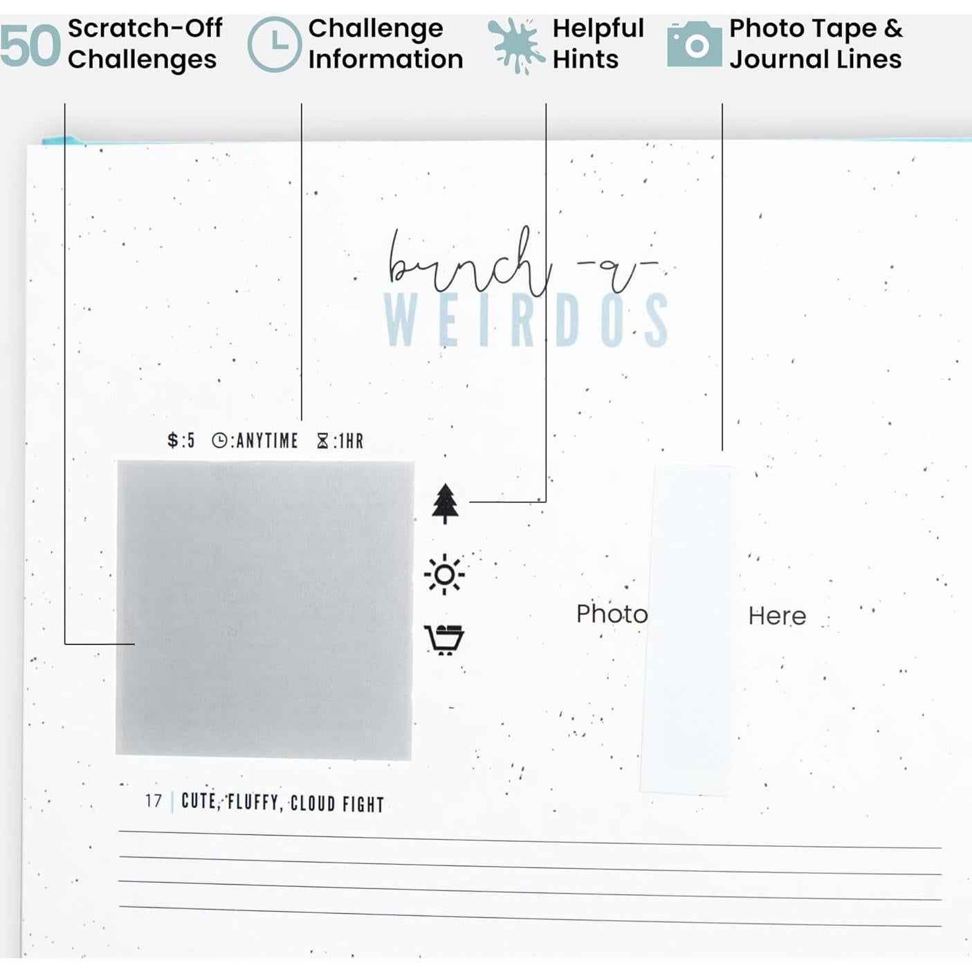 Juego Familiar de Raspar Sin Pantallas - The Adventure Challenge