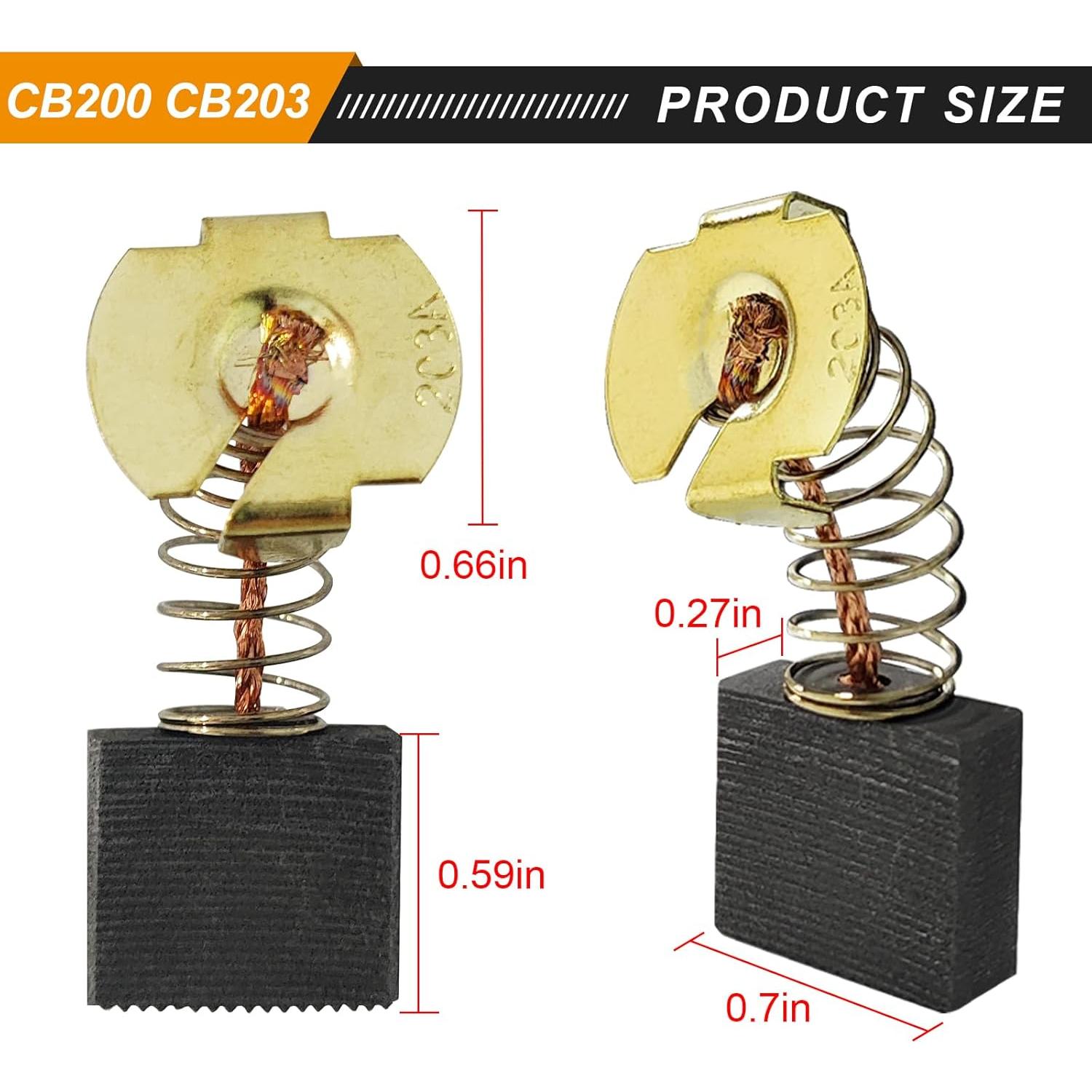 8 Piezas Cepillo de Carbono Popbee para Makita CB203