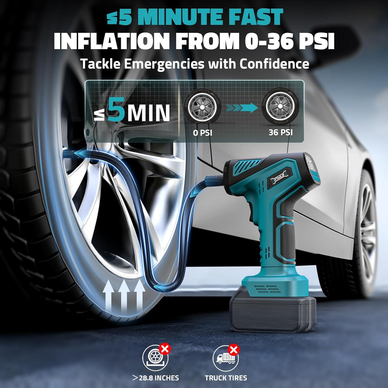 Compresor de Aire Portátil DIYtoolifz 150PSI Inalámbrico