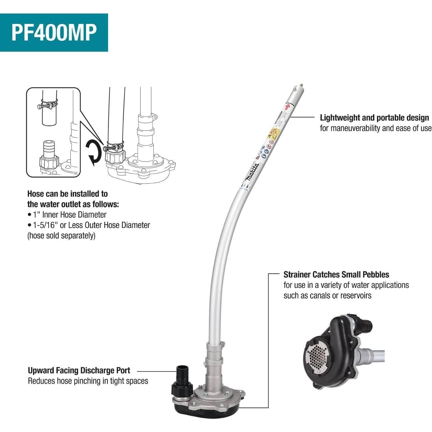 Bomba de Agua Makita PF400MP 147,63 L/min para Riego