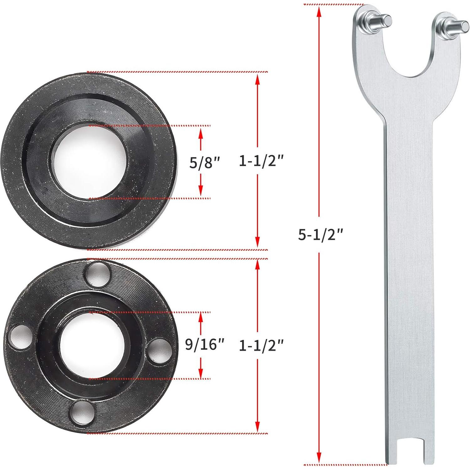 KOWOOD Tuercas de Flange para Amoladora Angular 5 Pcs