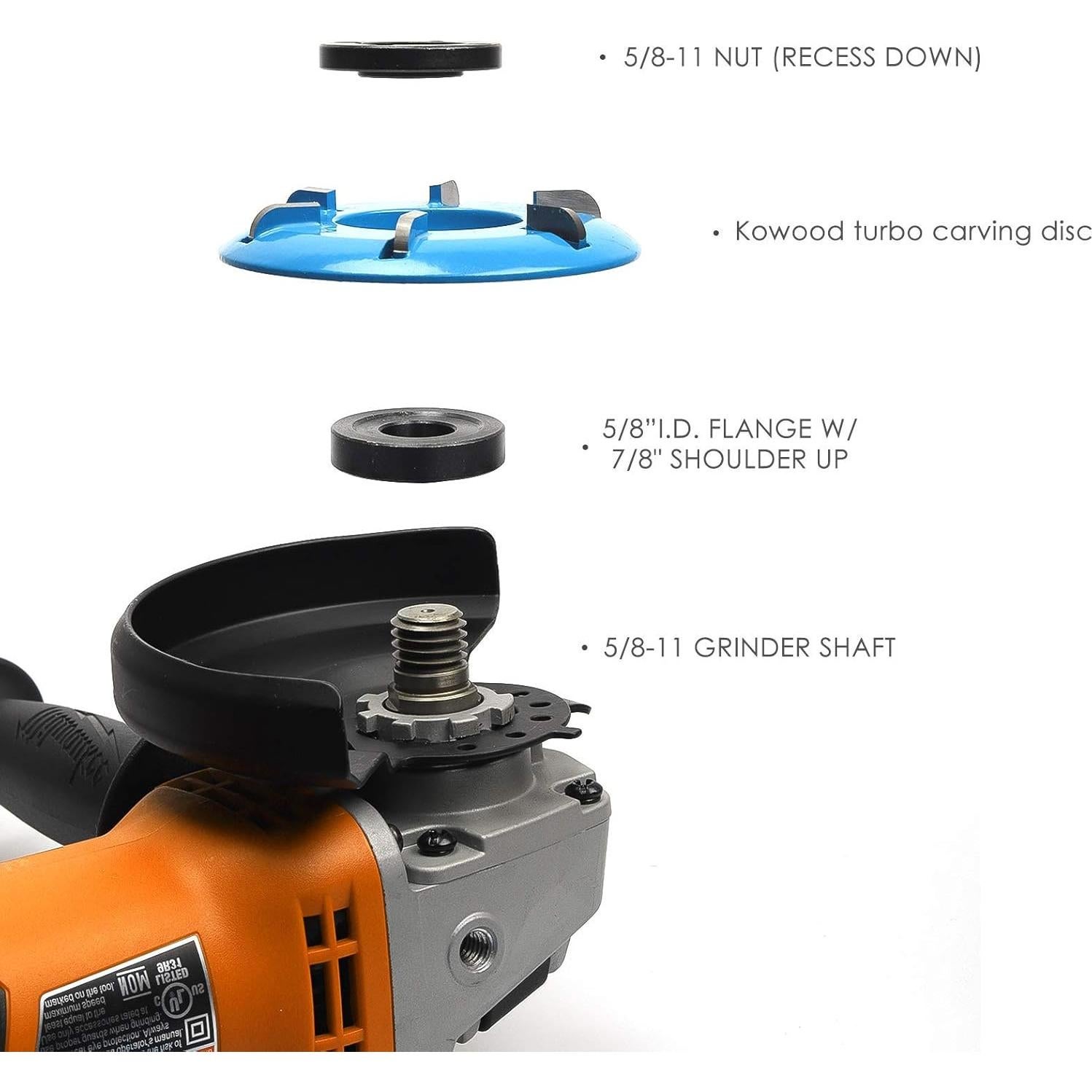 KOWOOD Tuercas de Flange para Amoladora Angular 5 Pcs