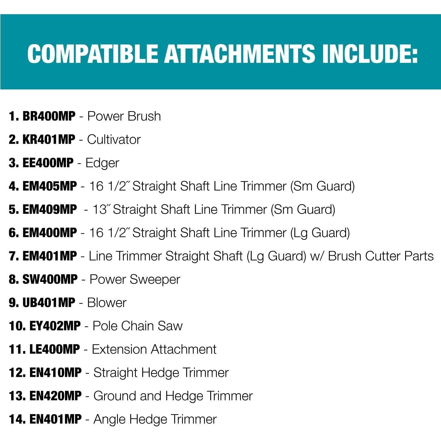 Accesorio de Eje Acoplable Makita EM409MP 33 cm Desmalezadora