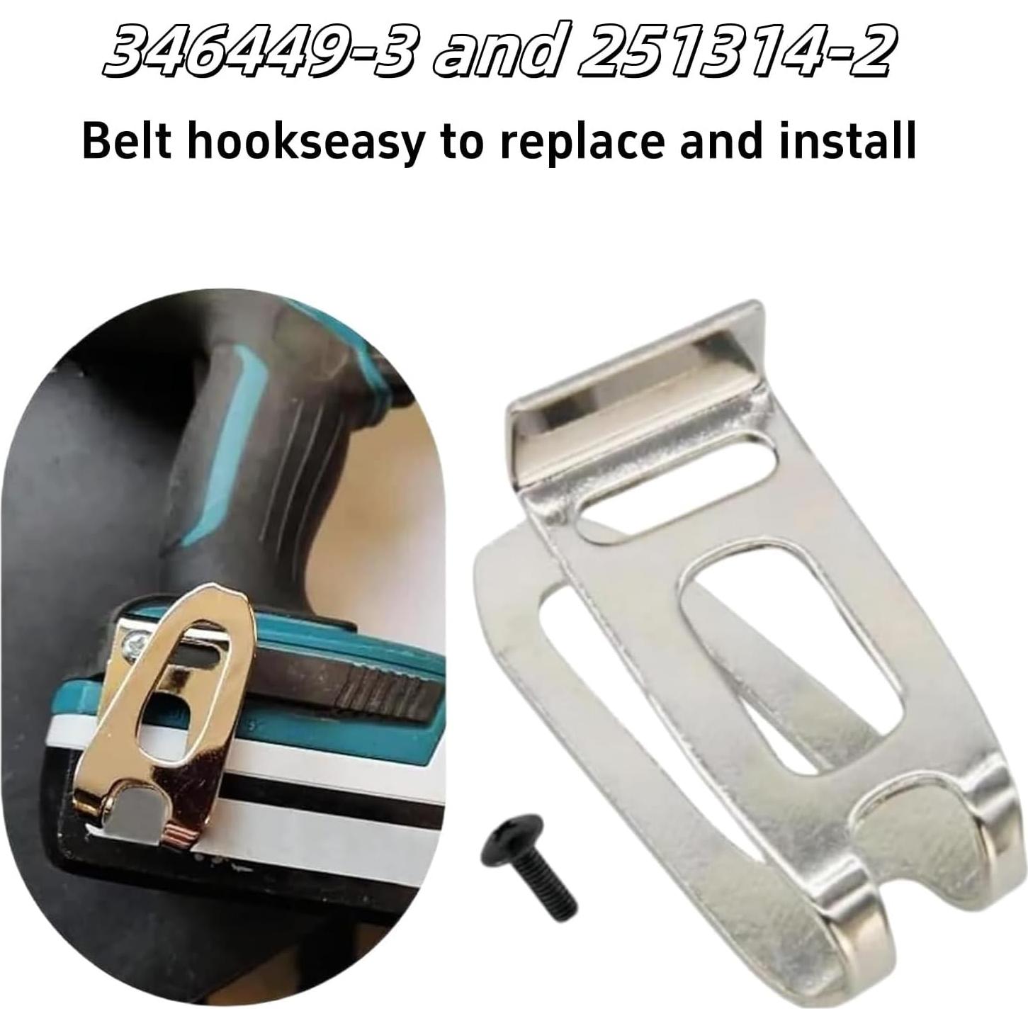 Kit de Clips de Cintura Makita 346449-3 y Tornillos 251314-2