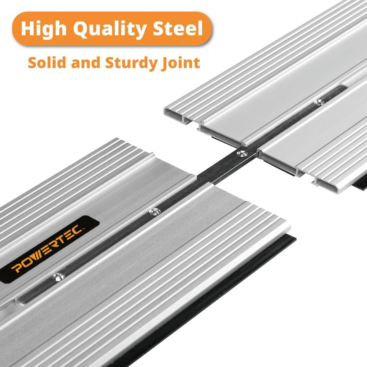 Conjunto Conectores Rail de Guía POWERTEC 71358 - 2 Piezas