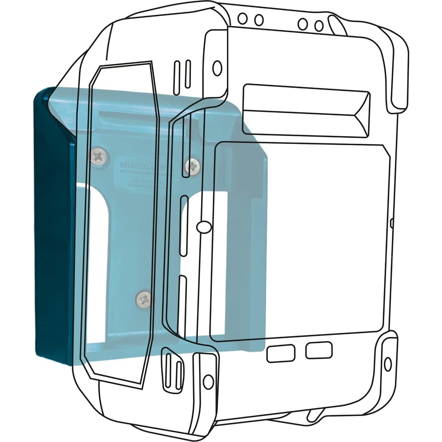 Soporte de Batería StealthMounts 40V, Paquete de 6, Azul
