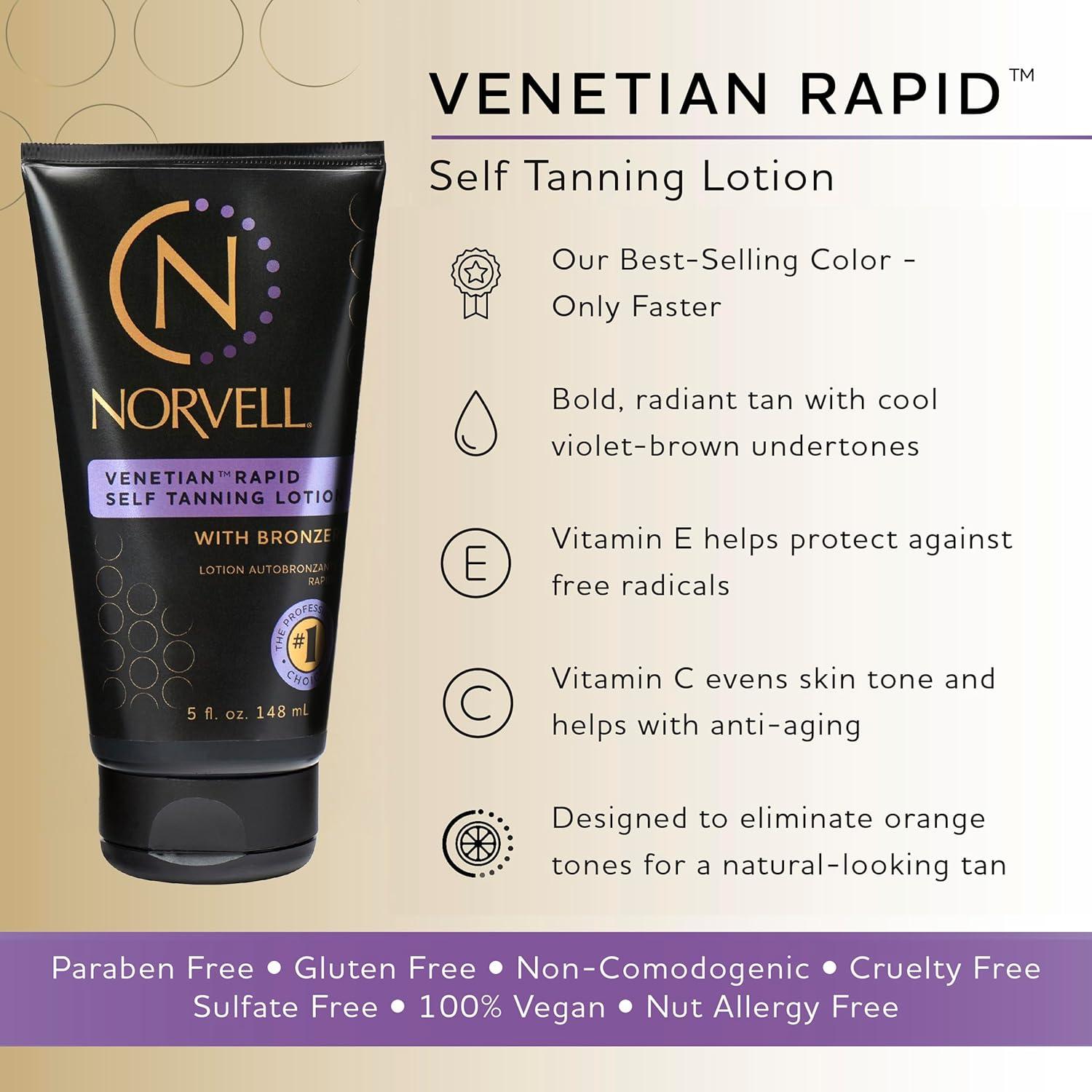 Loci&oacute;n Autobronceadora Norvell Venetian 159g Sin Olor