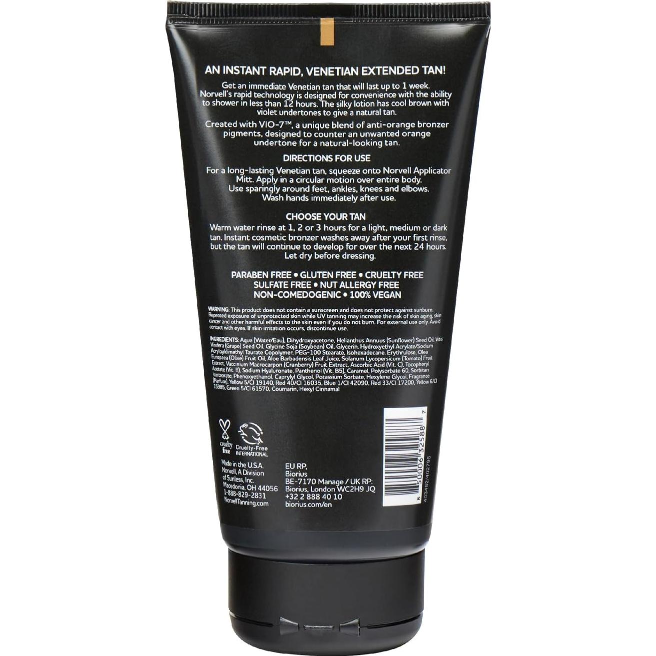 Loci&oacute;n Autobronceadora Norvell Venetian 159g Sin Olor