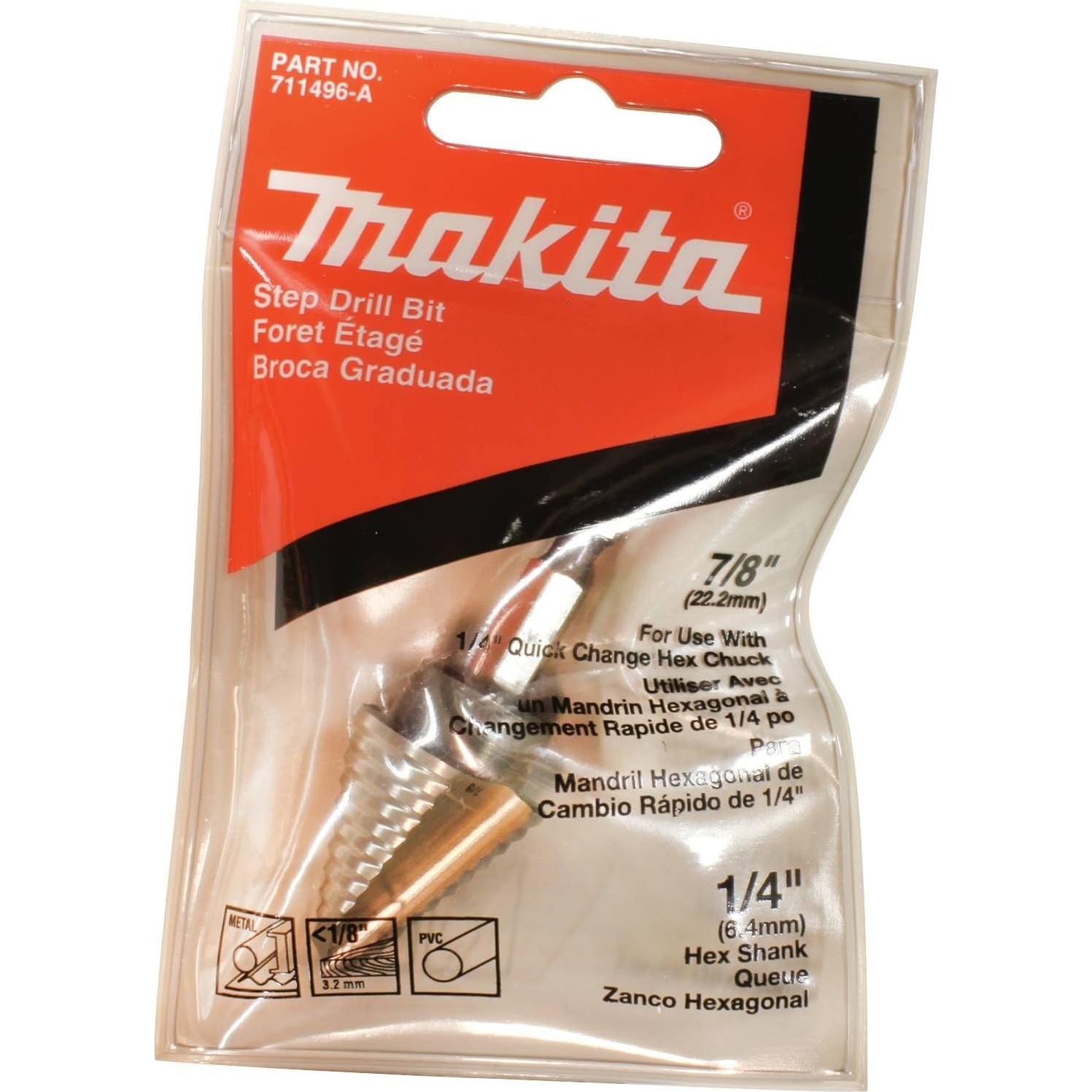 Broca Escalonada Makita 711496-A Acero 22 mm Hexagonal