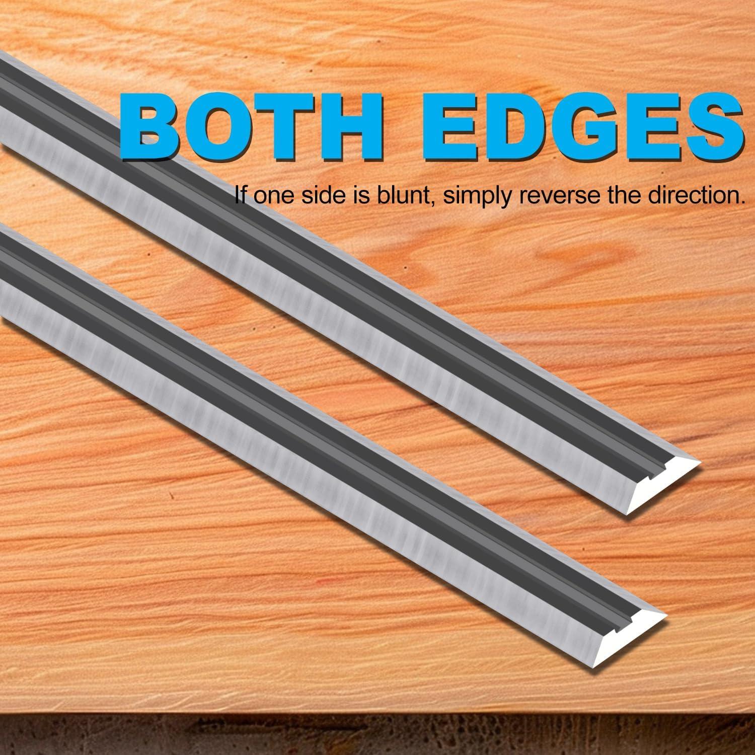 Cuchillas de Planer HSS Asieg Tool 306mm Doble Bisel - Juego de 2