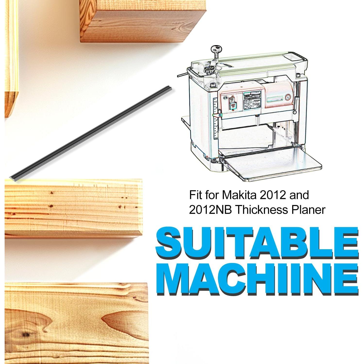 Cuchillas de Planer HSS Asieg Tool 306mm Doble Bisel - Juego de 2