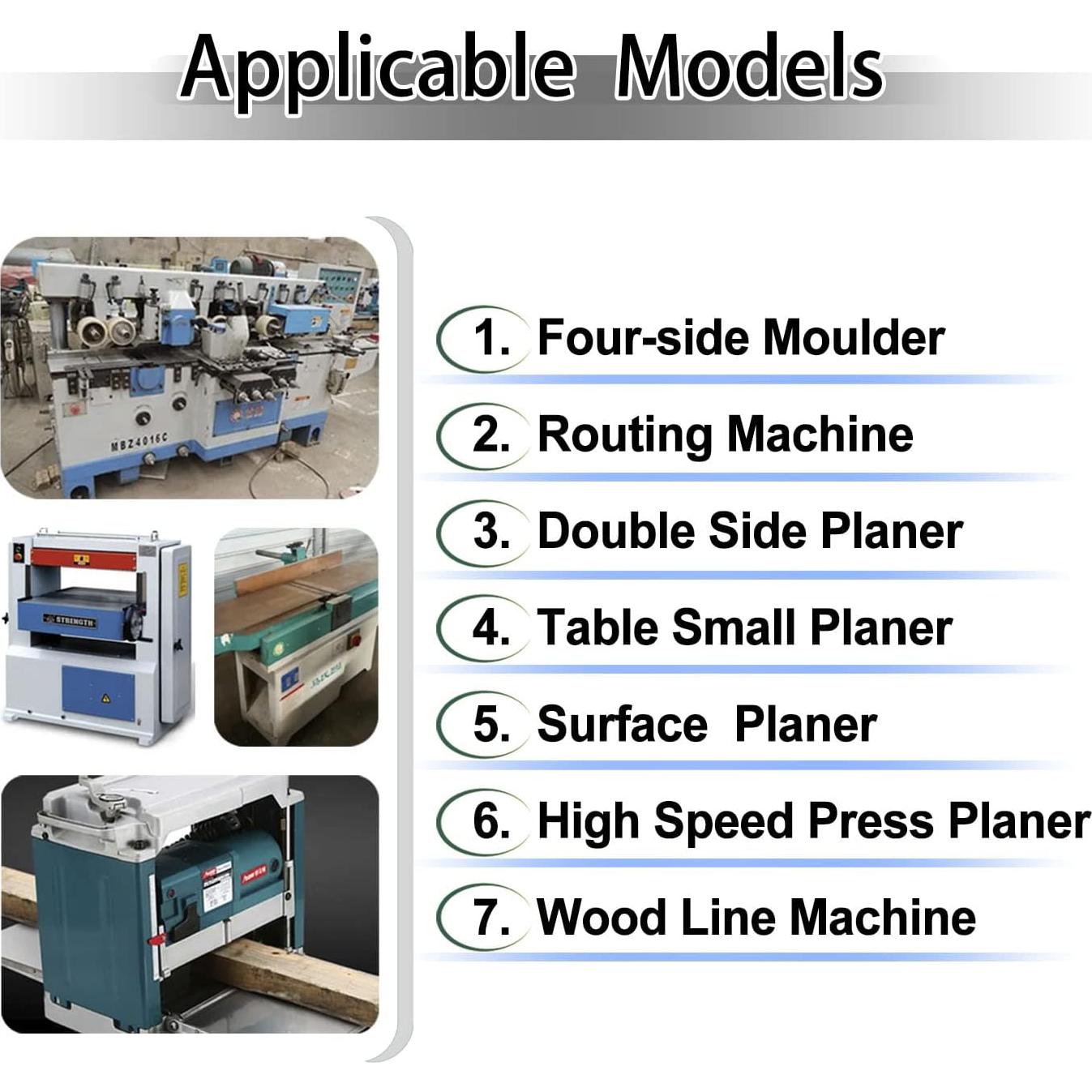 Cuchillas de Planer HSS Asieg Tool 306mm Doble Bisel - Juego de 2