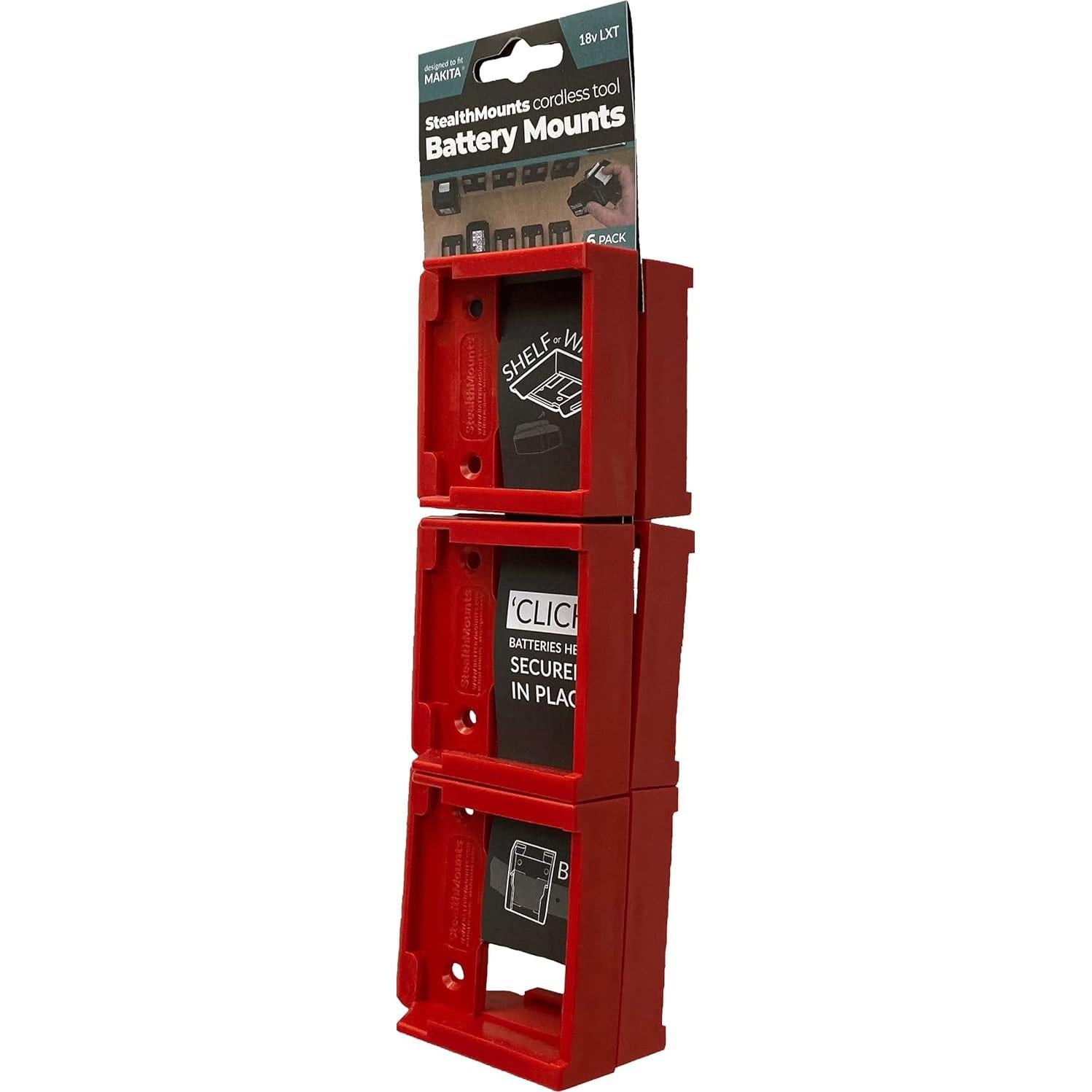 Soporte de Batería StealthMounts 6 Piezas Rojo 18V