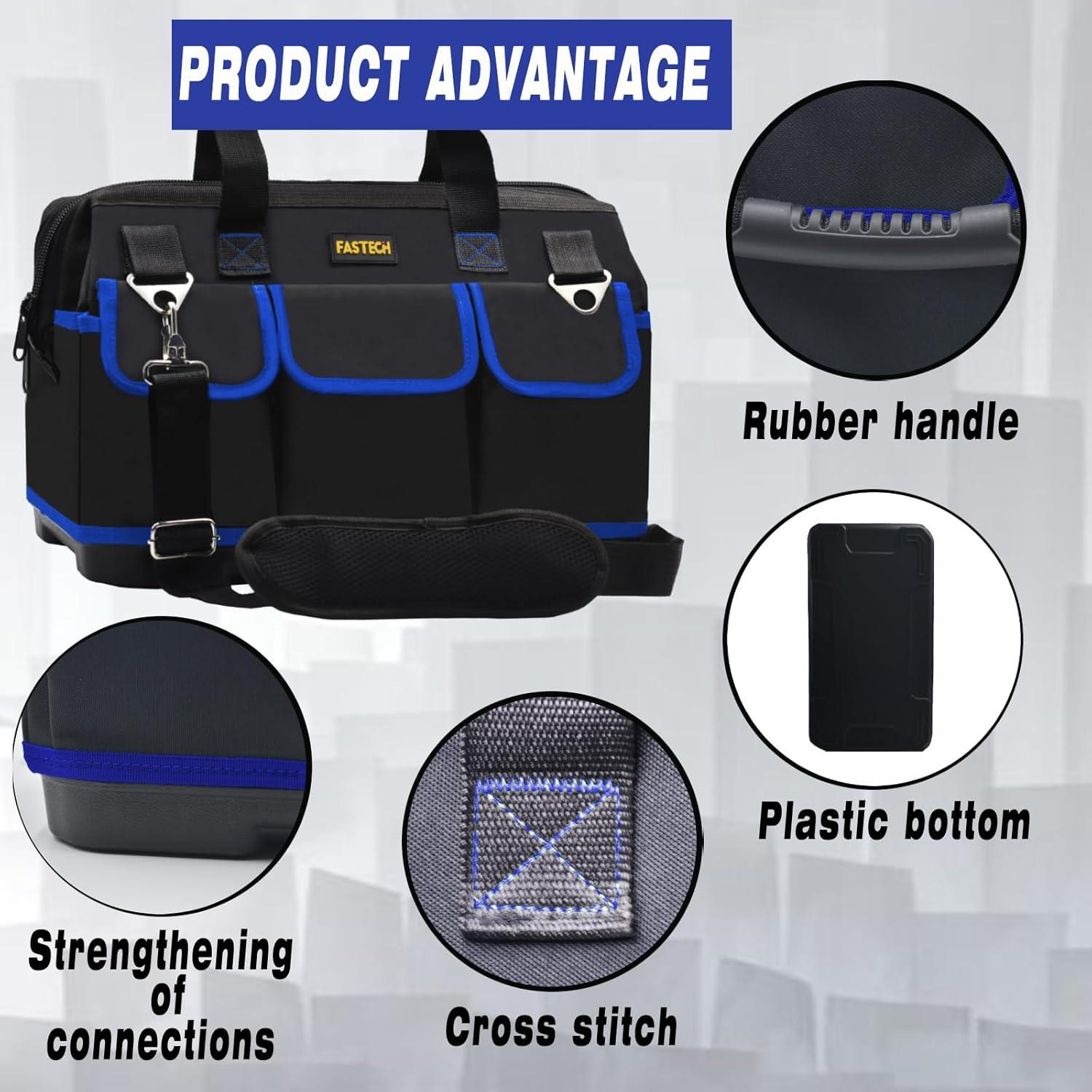Bolsa de Herramientas Fastech 38x20x26cm Impermeable Azul