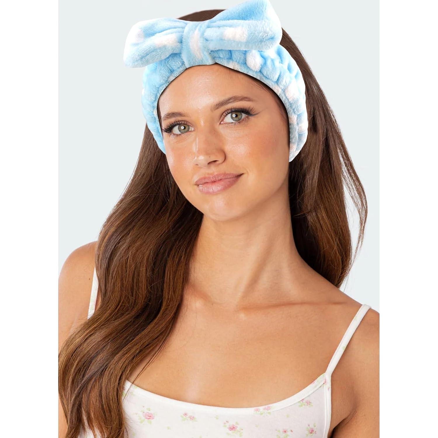 Set de 6 Diademas y Pulseras de Spa CUBACO Azul