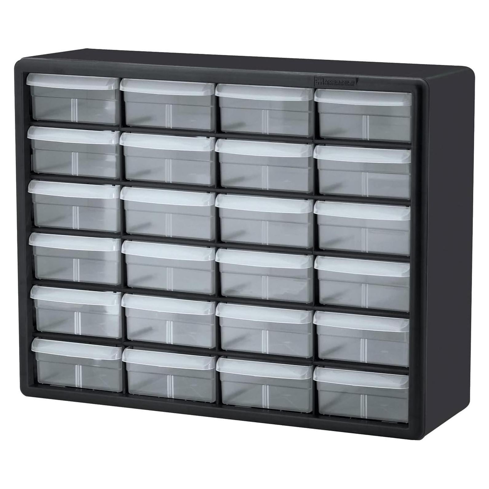 Gabinete de Almacenamiento Akro-Mils 24 Cajones Negro