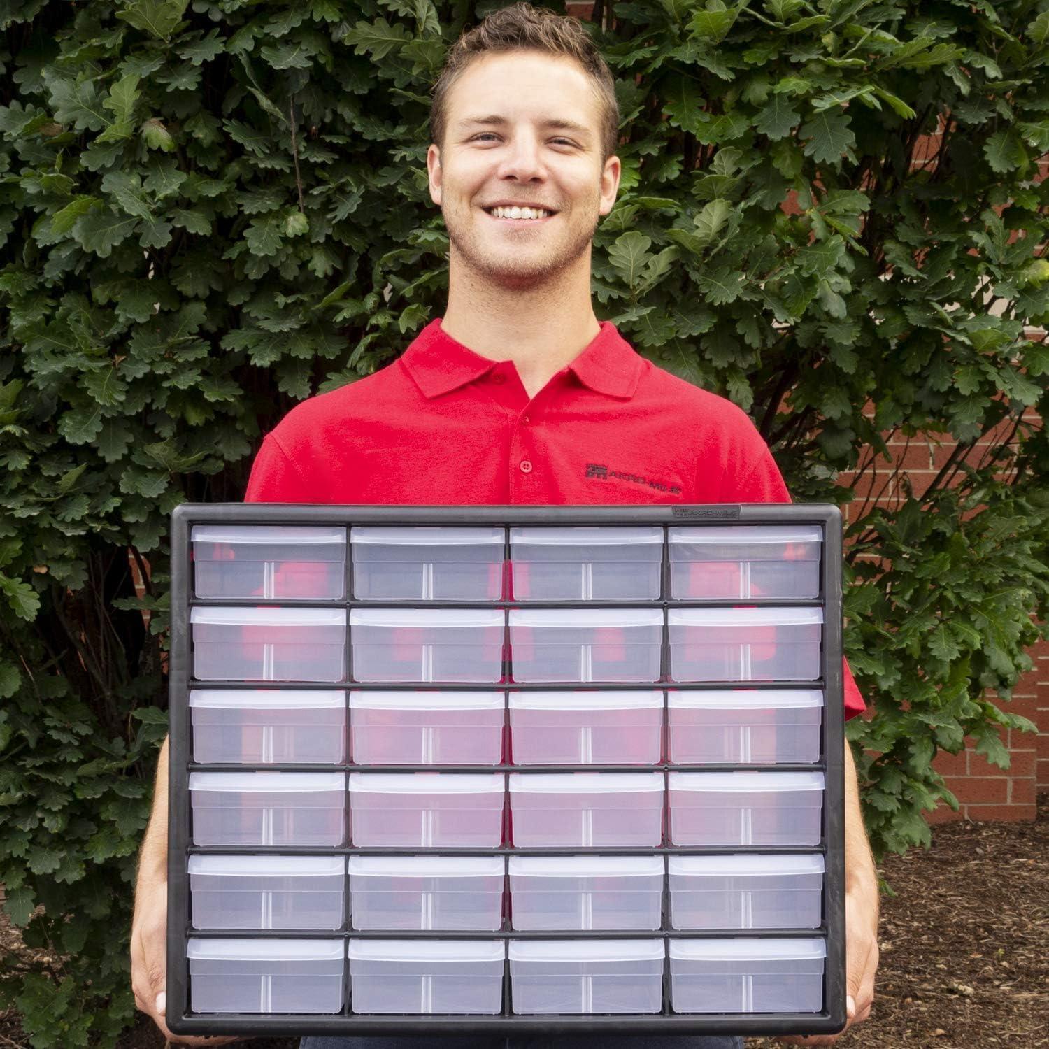 Gabinete de Almacenamiento Akro-Mils 24 Cajones Negro