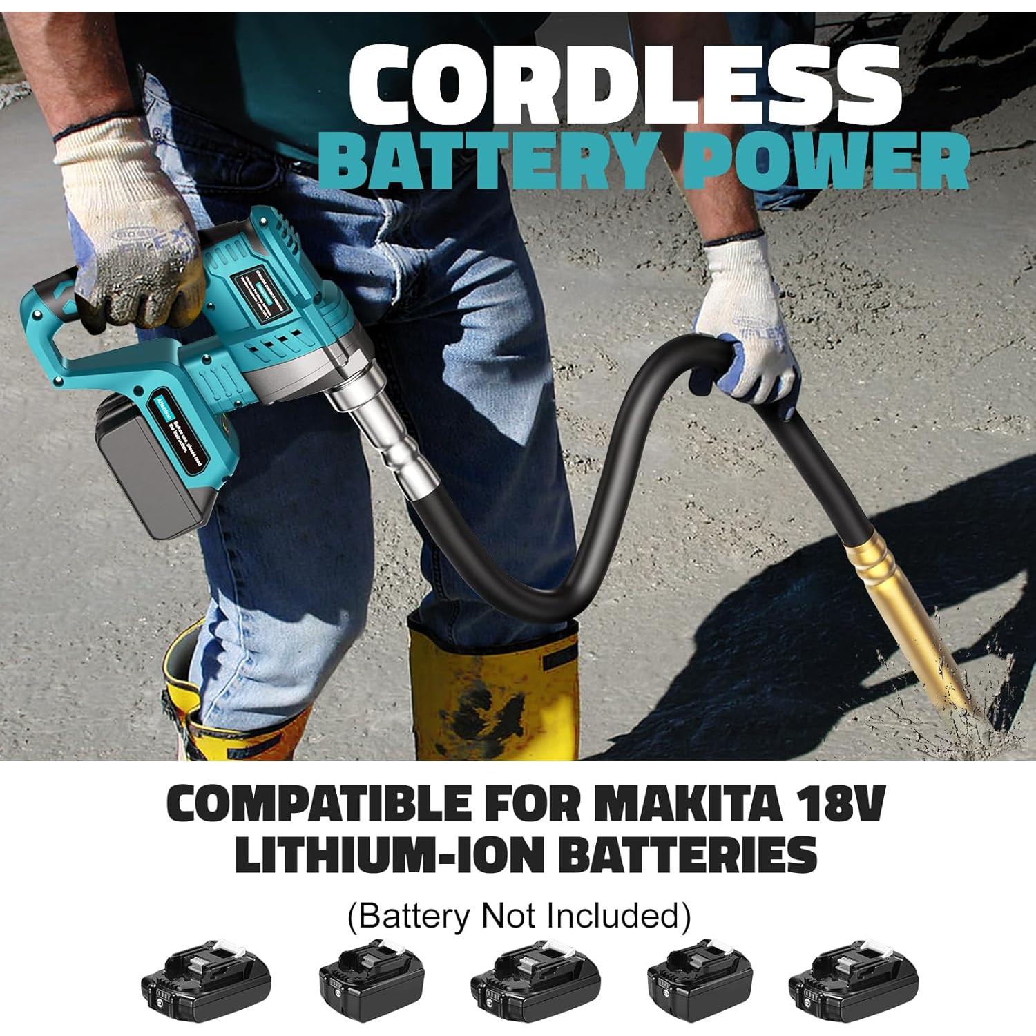 Vibrador de Concreto Makita 18V 600W 1.16m Inalámbrico