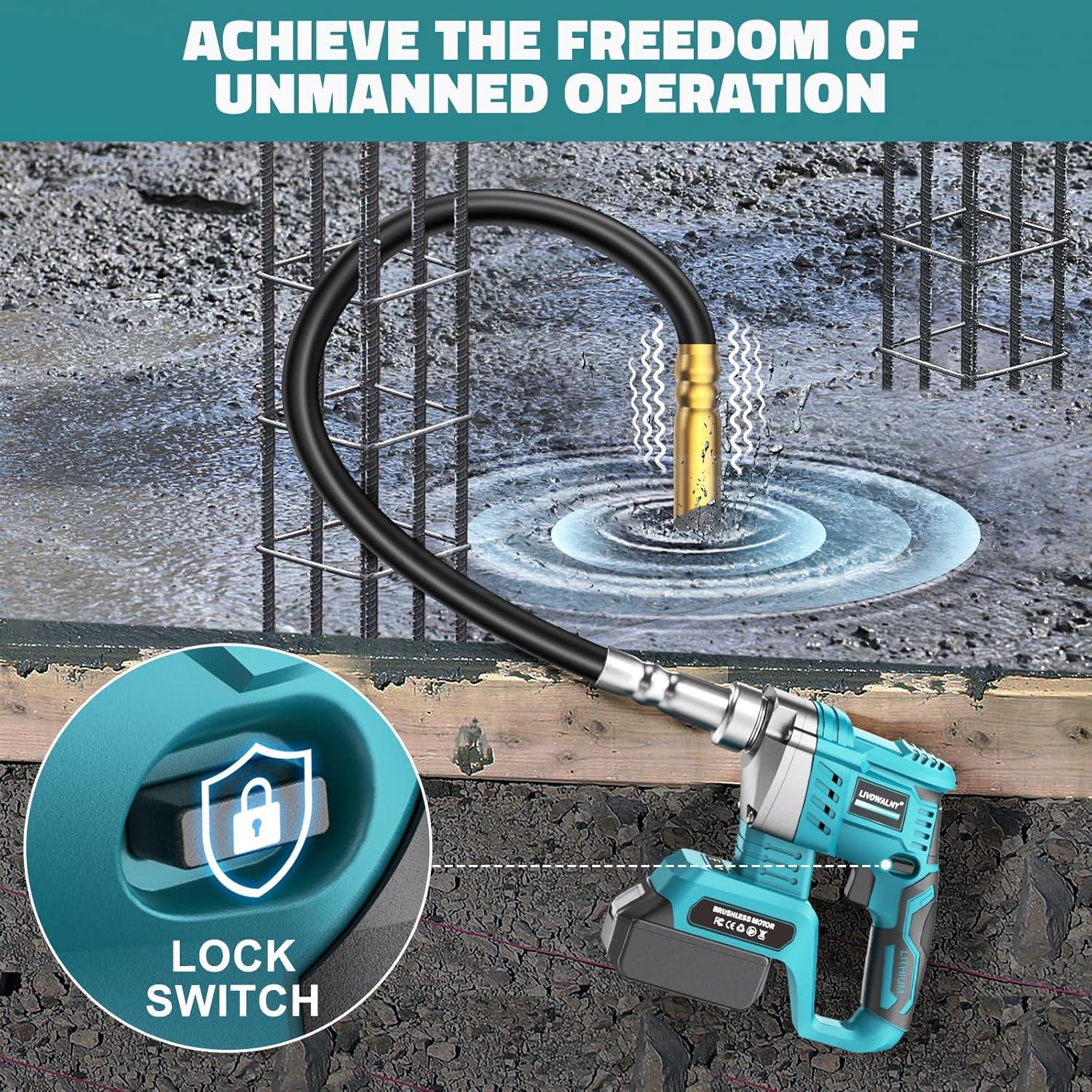 Vibrador de Concreto Makita 18V 600W 1.16m Inalámbrico