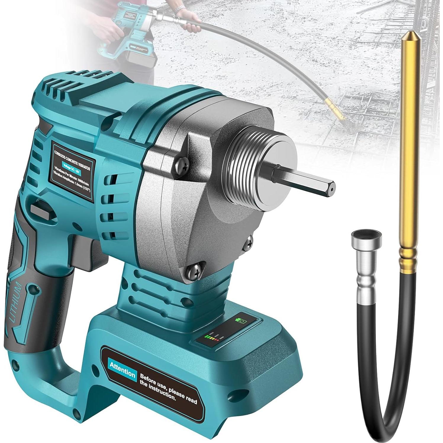 Vibrador de Concreto Makita 18V 600W 1.16m Inalámbrico