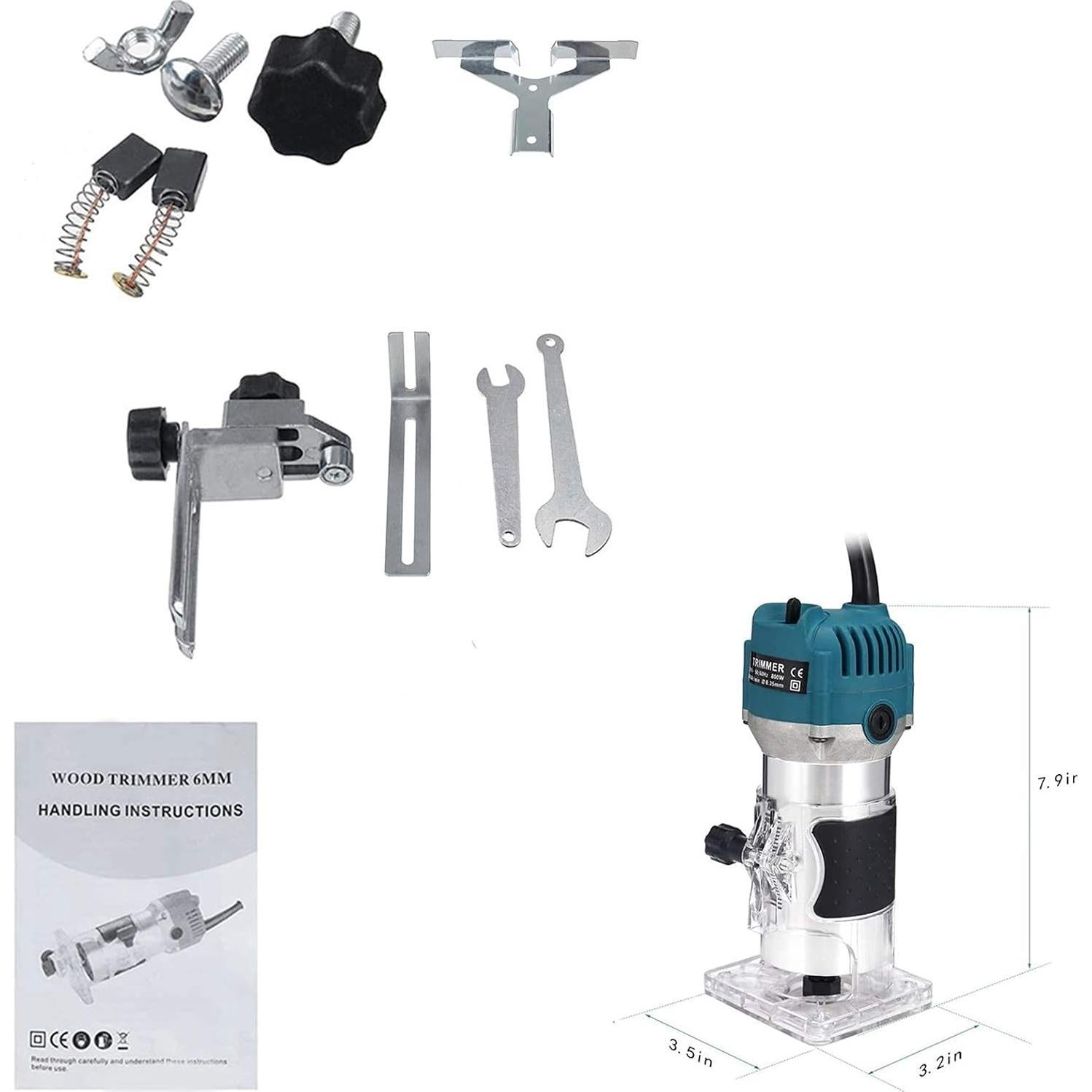 Fresadora Eléctrica AKYPACH 800W 30000RPM para Madera