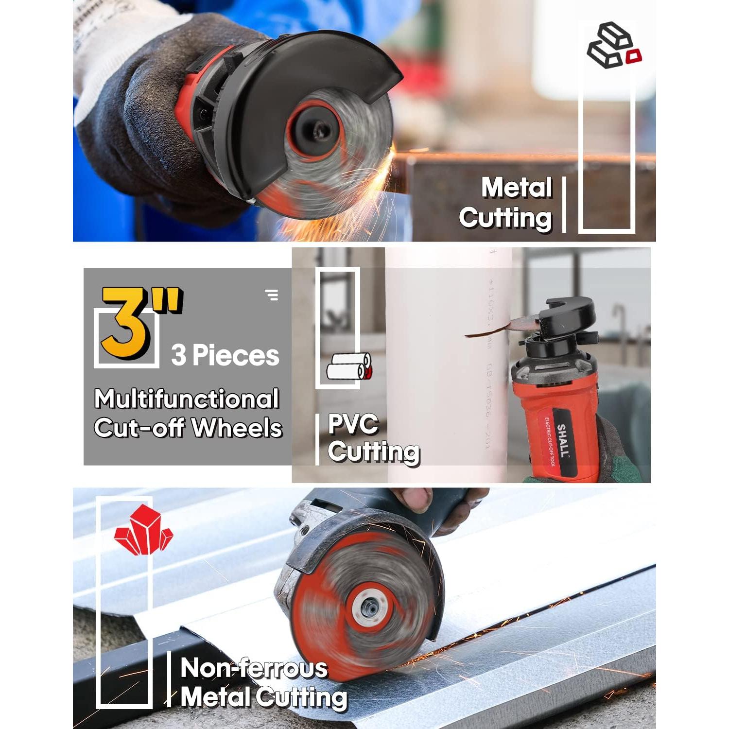 Cortadora Eléctrica SHALL 3" 400W 24000 RPM para Metal