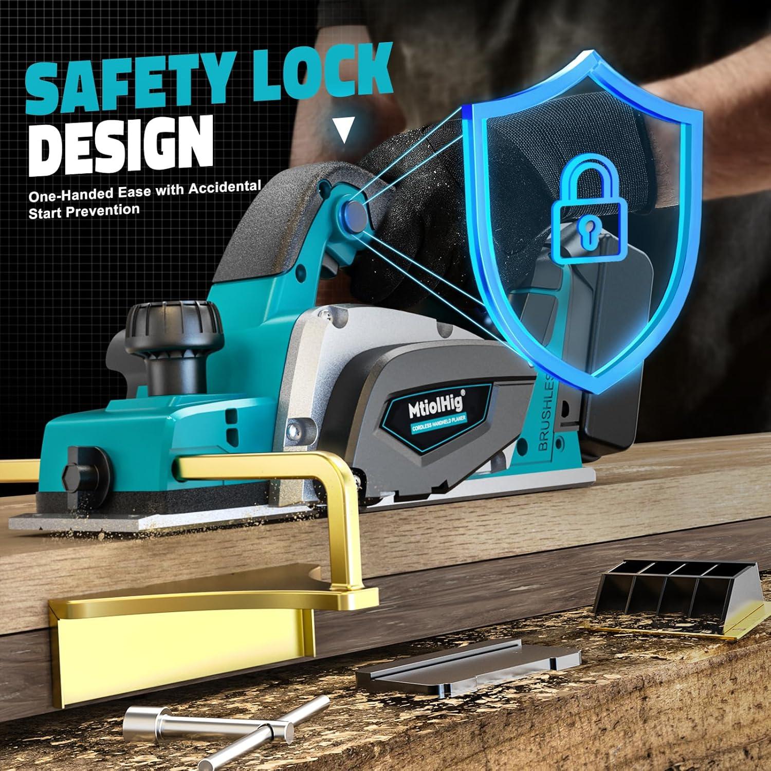 Planificador Eléctrico MtiolHig 82mm 15000 RPM para Makita