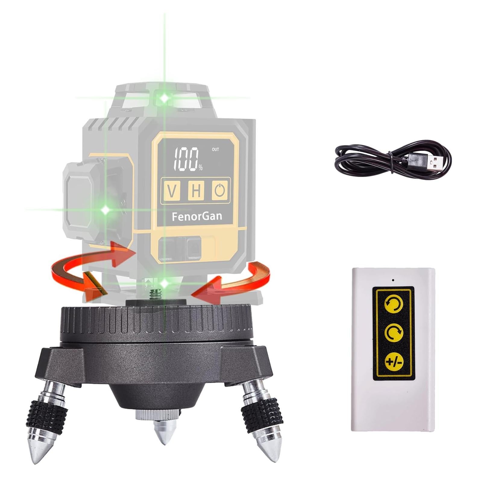 Soporte Eléctrico FENORGAN Base DDDZ para Nivel Láser