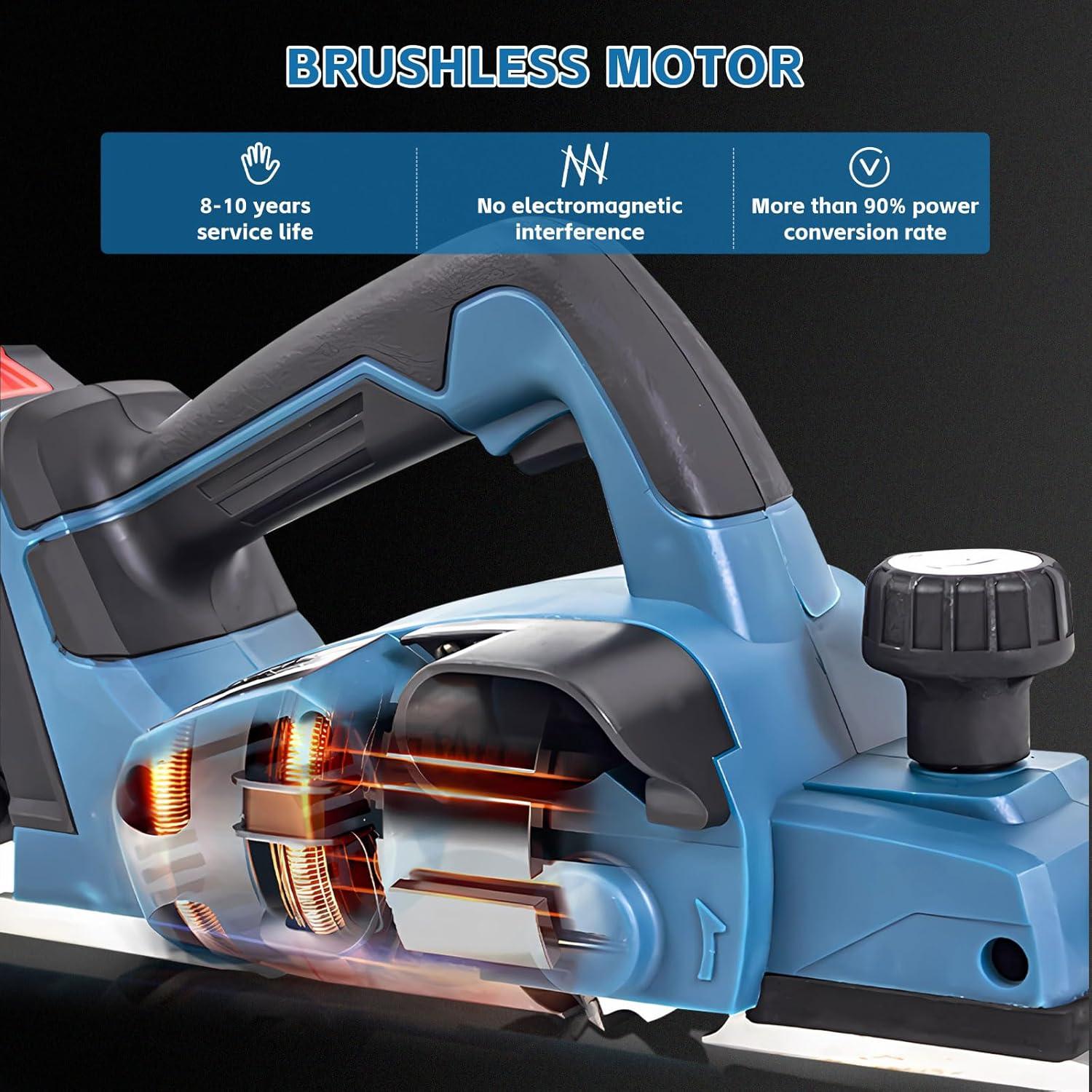 Planeador de Mano Inalámbrico ConBlom 82mm 15000RPM Azul