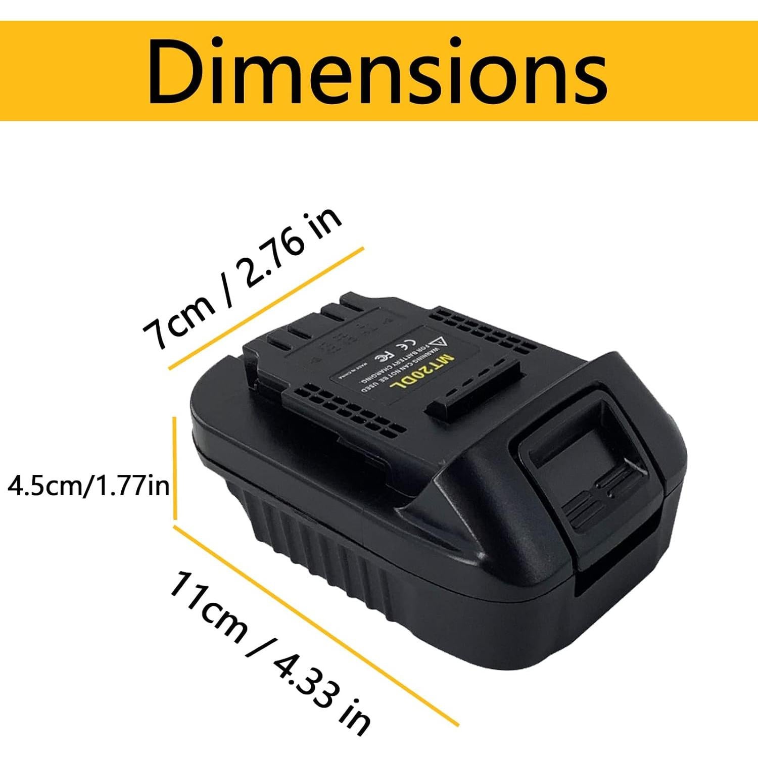 Adaptador de Batería MT20DL Echoyee para Makita y Dewalt
