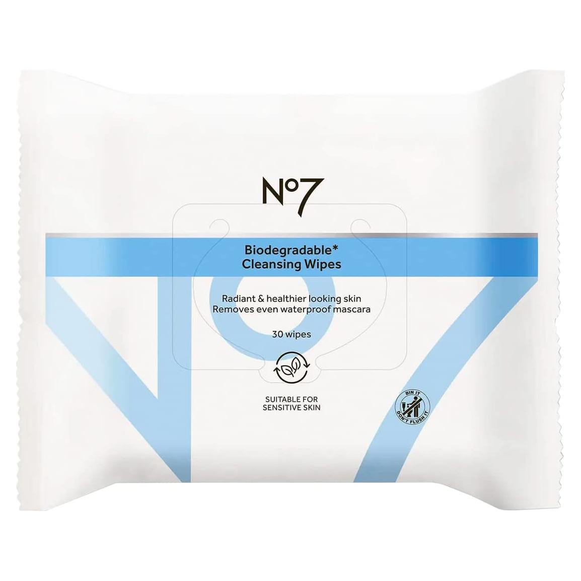 Toallitas Desmaquillantes No7 - Biodegradables 60 Pzs