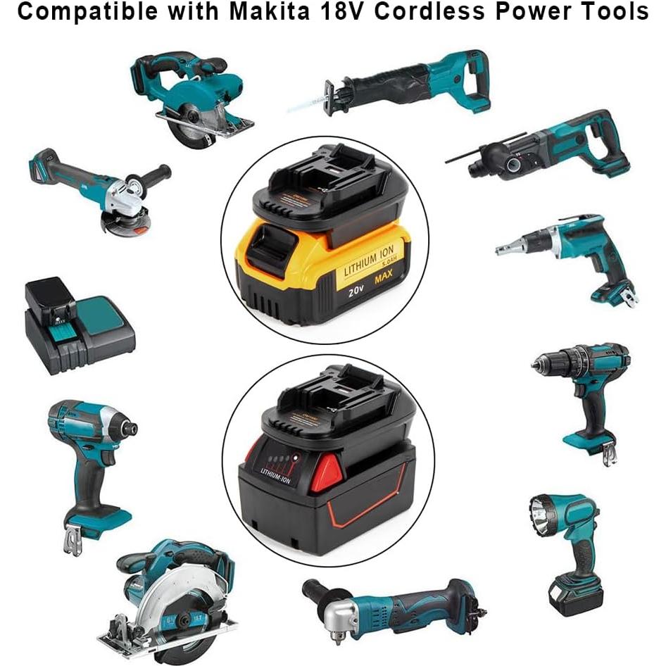 Adaptador de Batería 18V Makita - Convierte Dewalt y Milwaukee