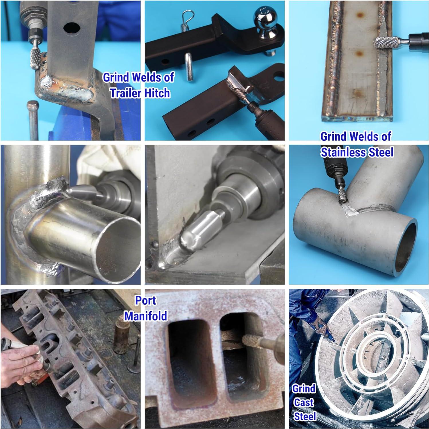 Juego de 8 Fresas de Carburo Sworker 1/4" Vástago 6-10mm