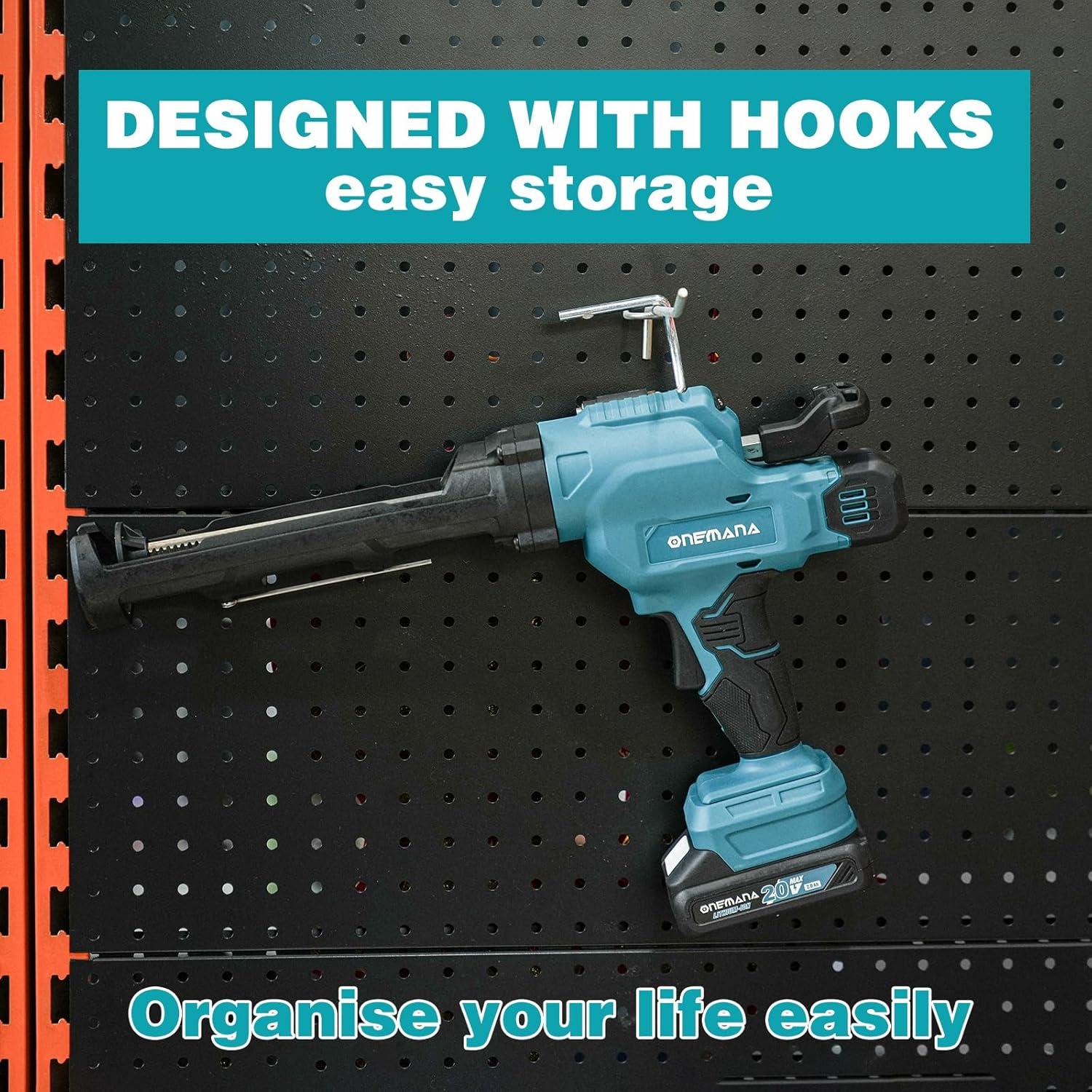 Pistola de Silicona ONEMANA 20V 300ml 6 Velocidades LED