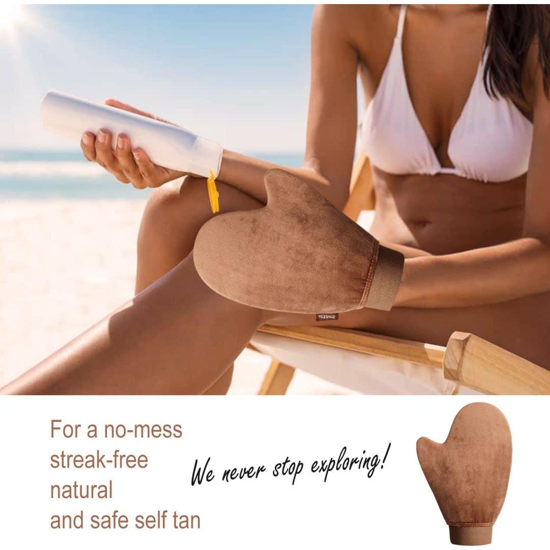 Mitón de Autobronceado EUPHNY Marrón - Sin Manchas y Reutilizable