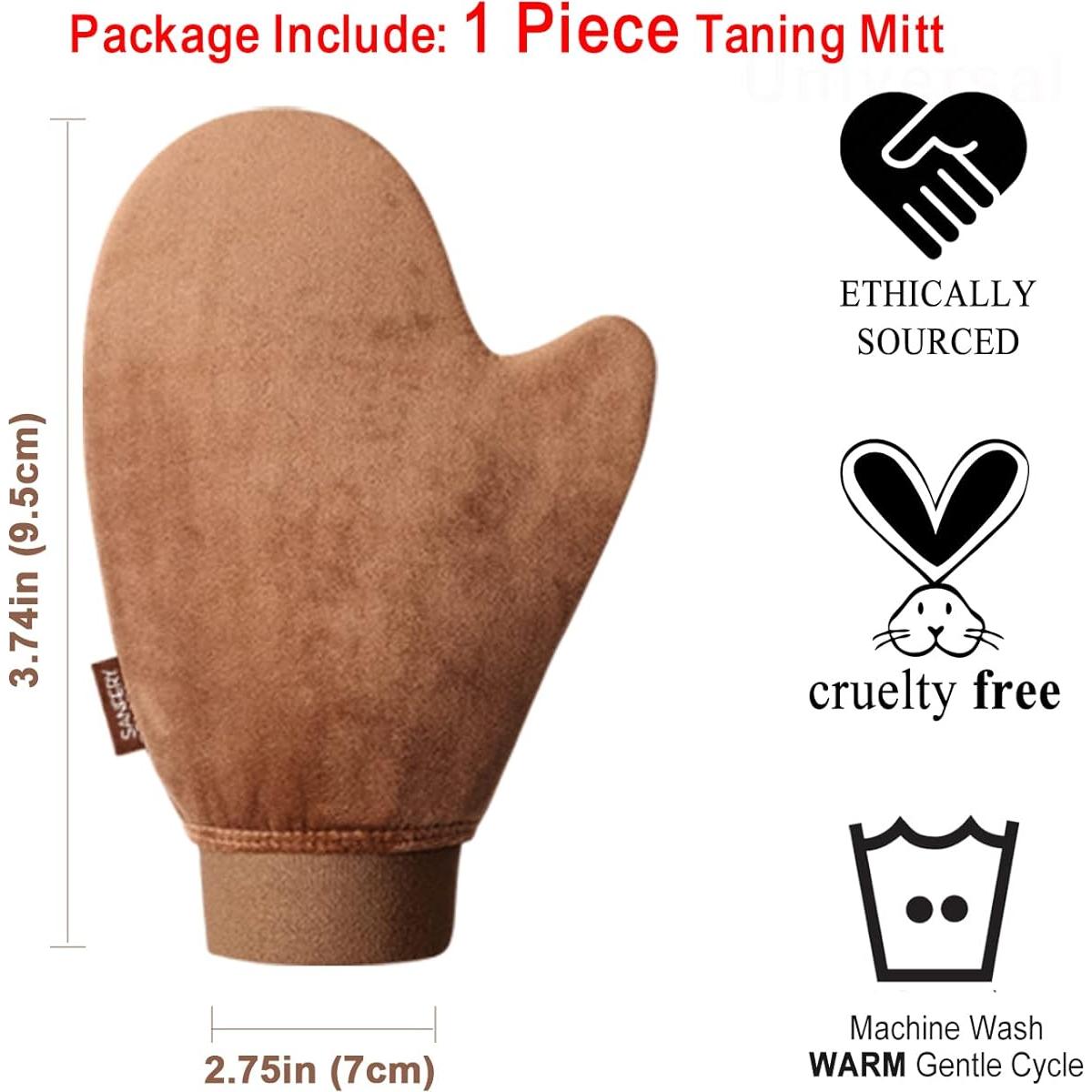 Mitón de Autobronceado EUPHNY Marrón - Sin Manchas y Reutilizable
