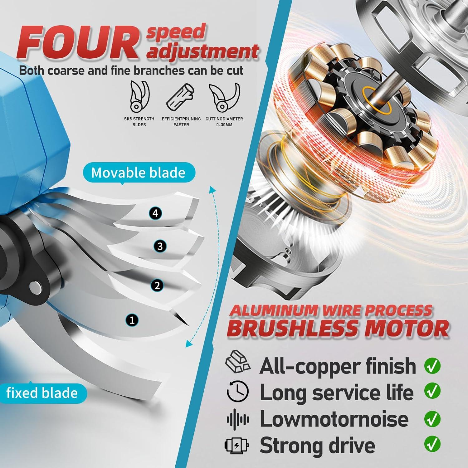 Tijeras de Podar Eléctricas Inalámbricas Makita 18V 30mm