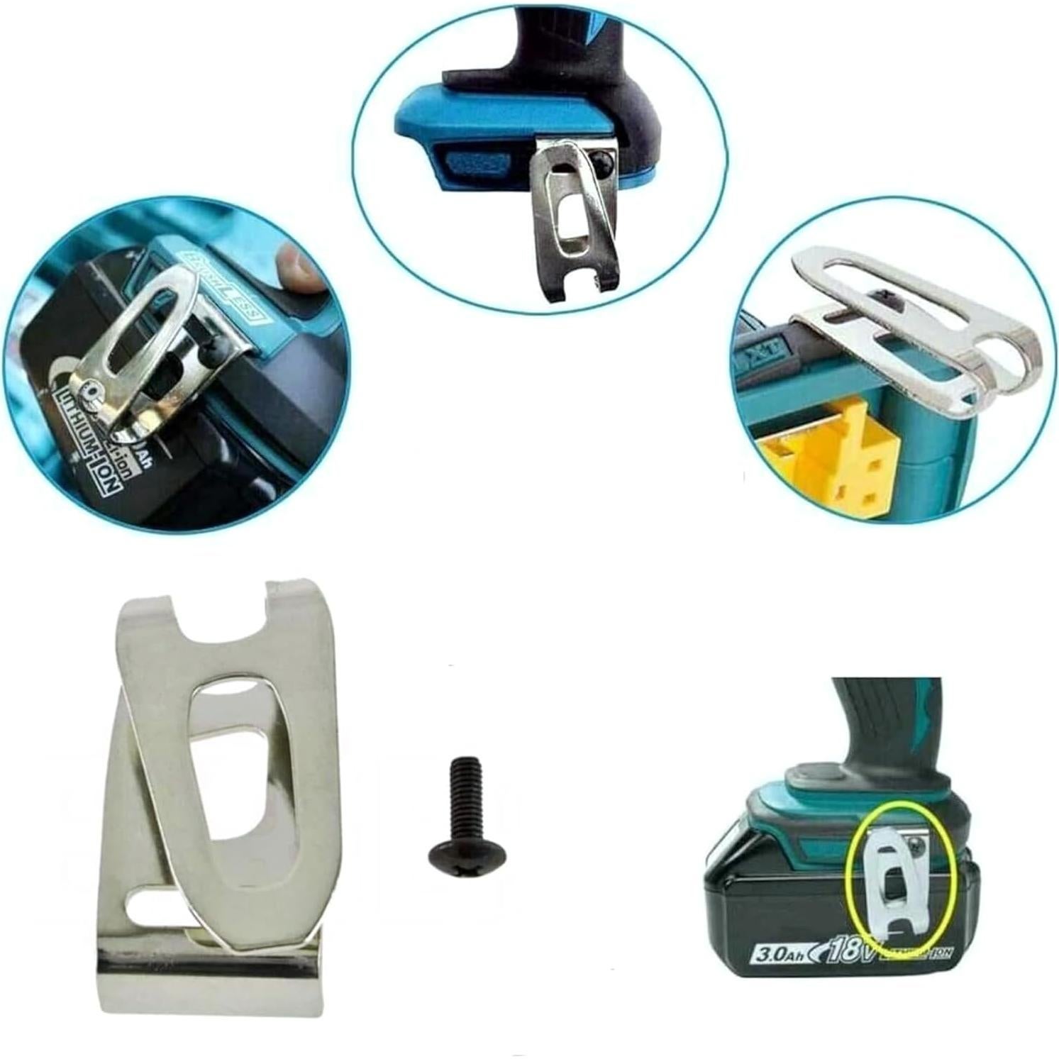 Ganchos de Cinturón Makita 346449-3 - 4 Piezas Metal