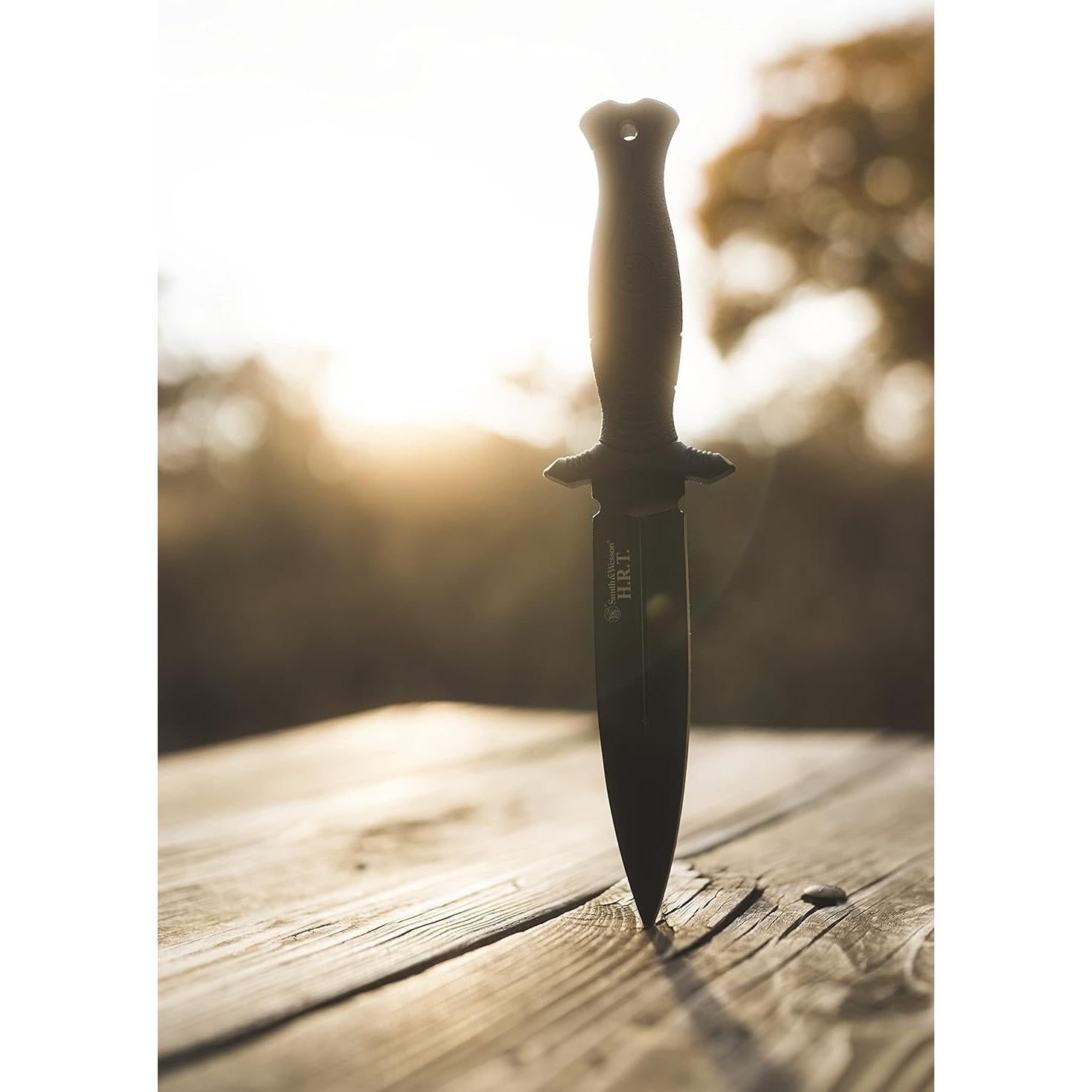 Cuchillo Fijo Smith & Wesson HRT 5.5" Acero Inoxidable Negro