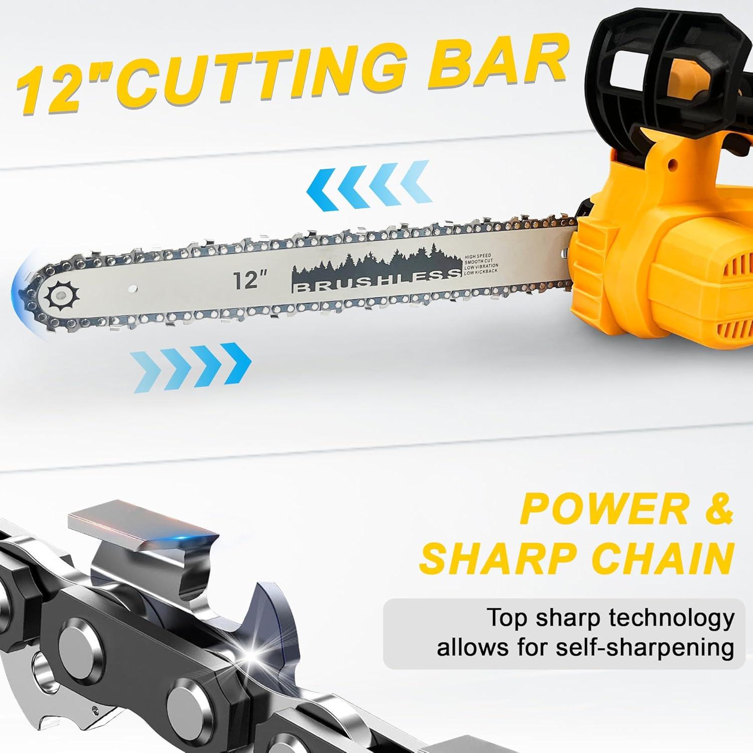 Sierra de Cadena Eléctrica Inalámbrica L1NXIXI 30,48 cm 2 Baterías
