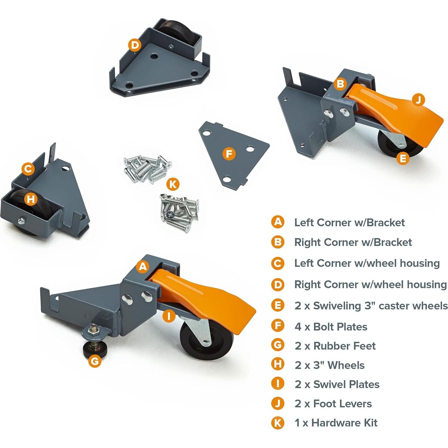 Base Móvil Bora PM-1100 Universal 400 lbs Ajustable