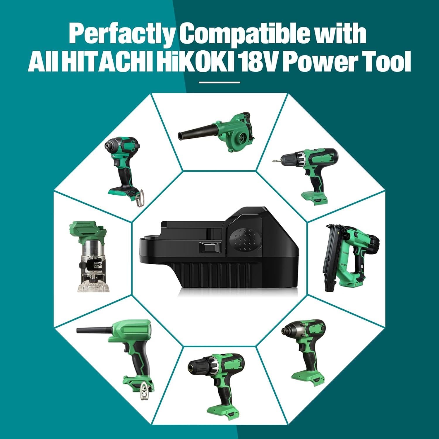 Convertidor de Batería Litio Makita 18V a Hitachi 18V