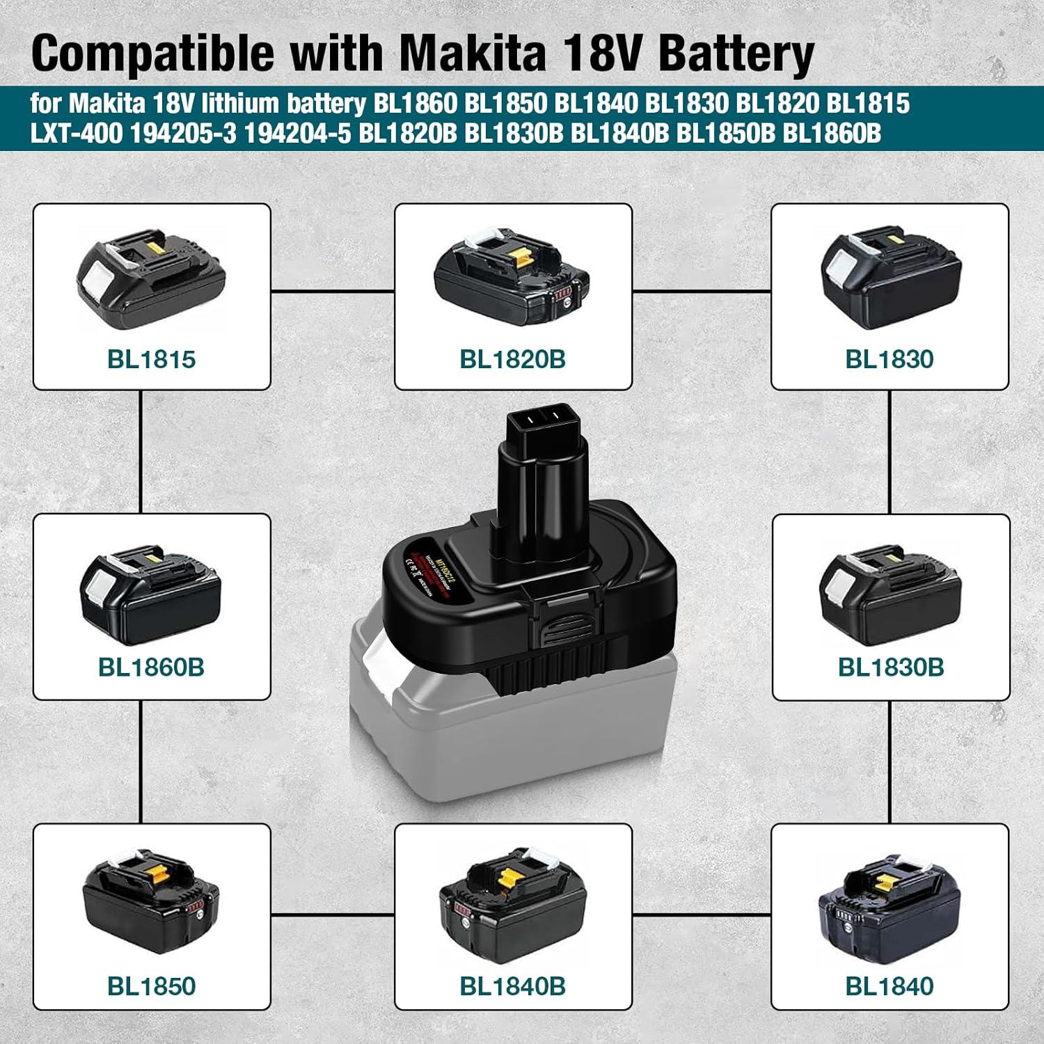 Adaptador de Batería OGJUNX Makita 18V a DeWalt 12V