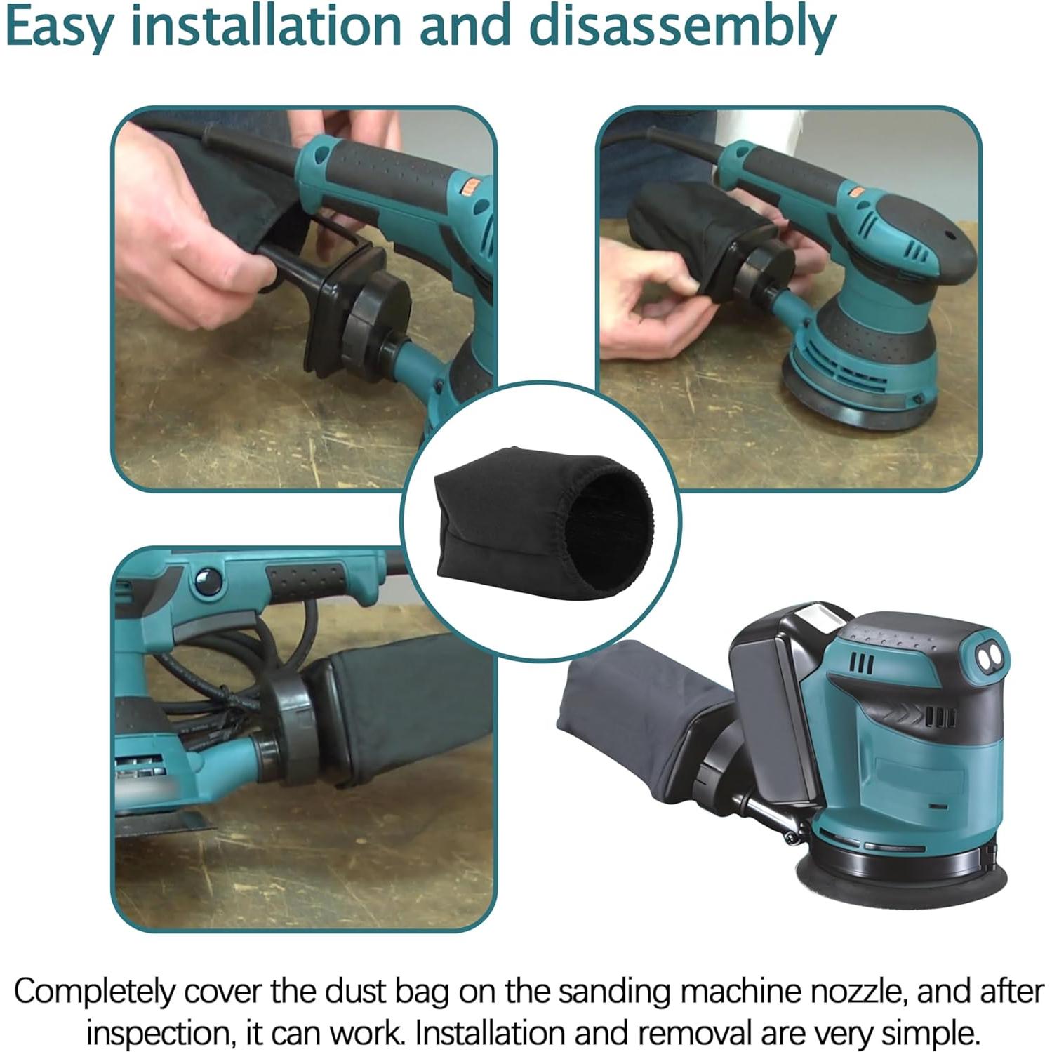 Bolsa de Polvo Makita 166078-4 para Lijadoras BO5010 y más