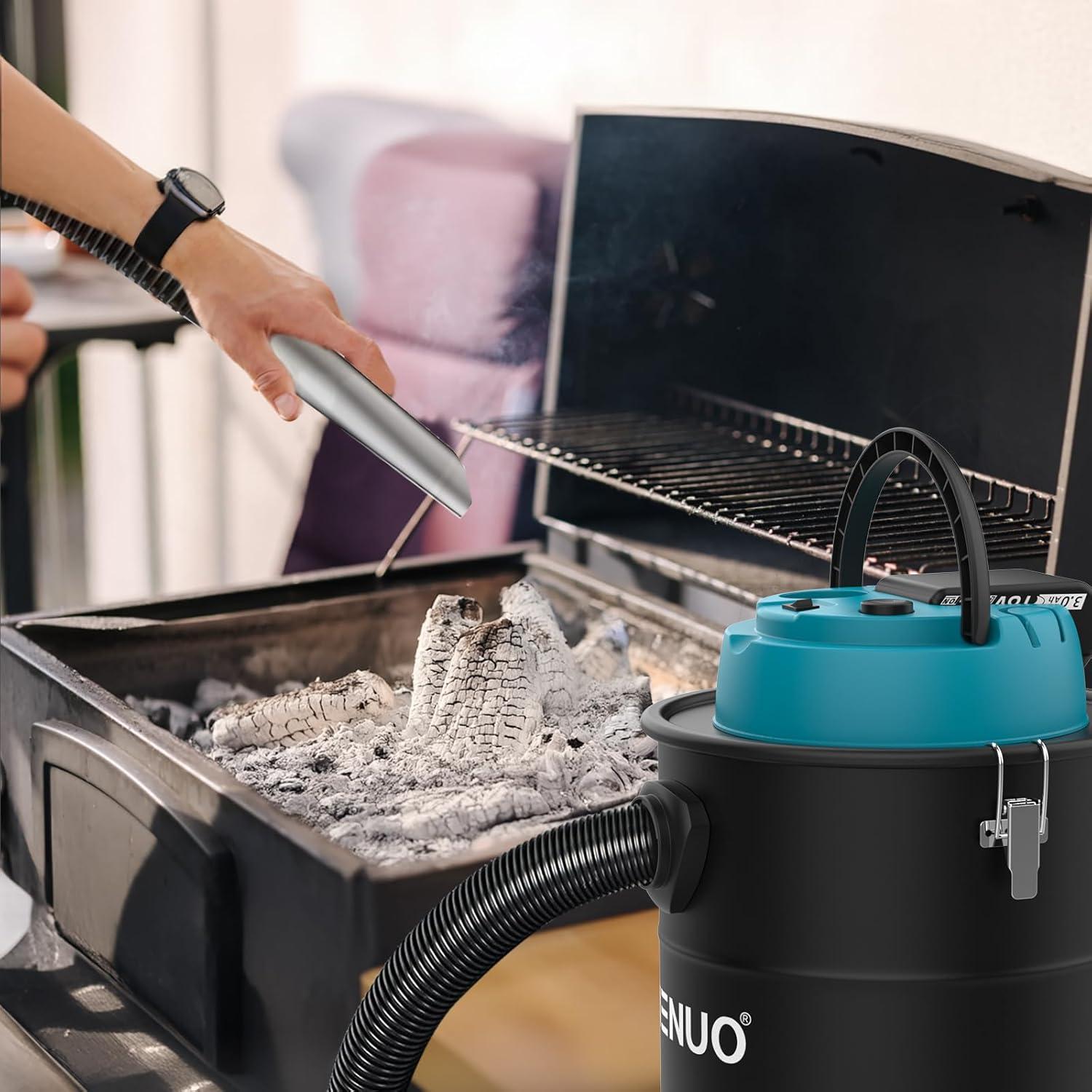 Aspiradora de Cenizas Inalámbrica JIENUO 4 Galones HEPA