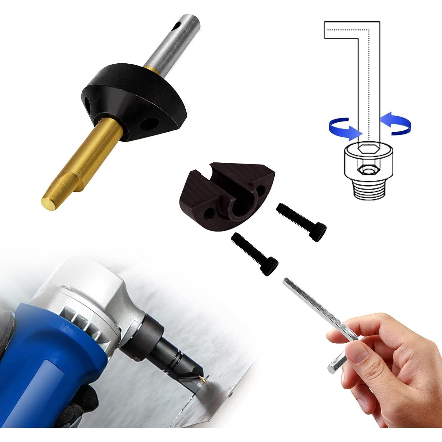 Kit de Punzón y Troquel JOMBULL para Nibbler Eléctrico