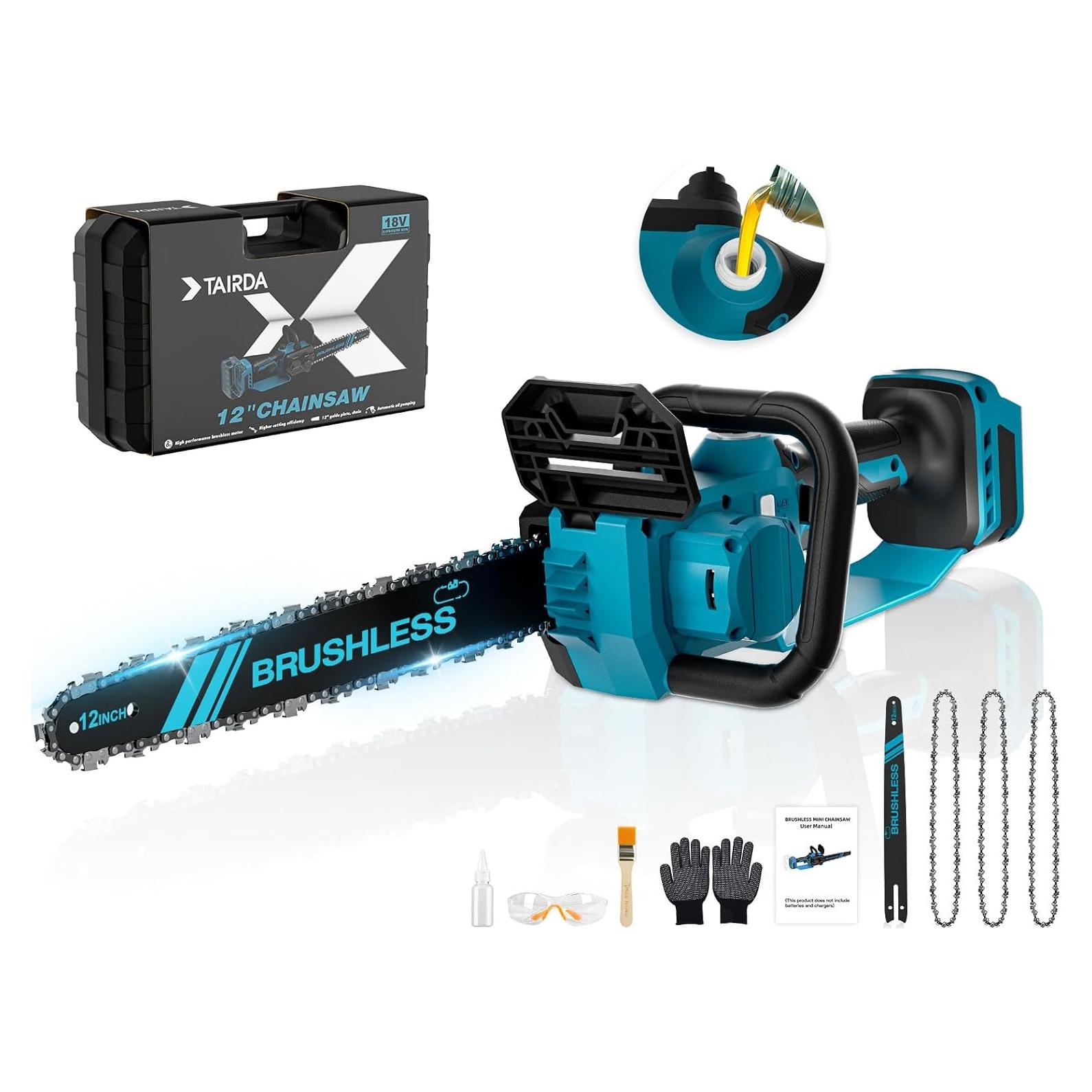 Motosierra TAIRDA 1000W 30,48 cm sin cable para poda