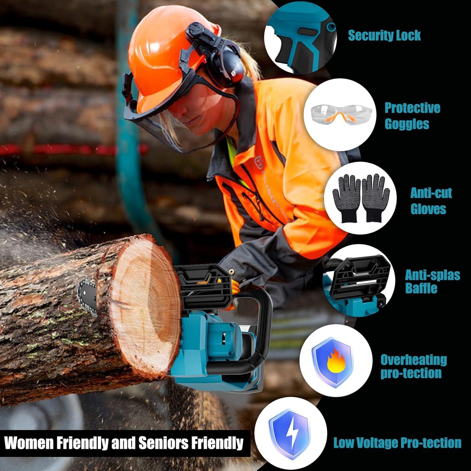 Motosierra TAIRDA 1000W 30,48 cm sin cable para poda